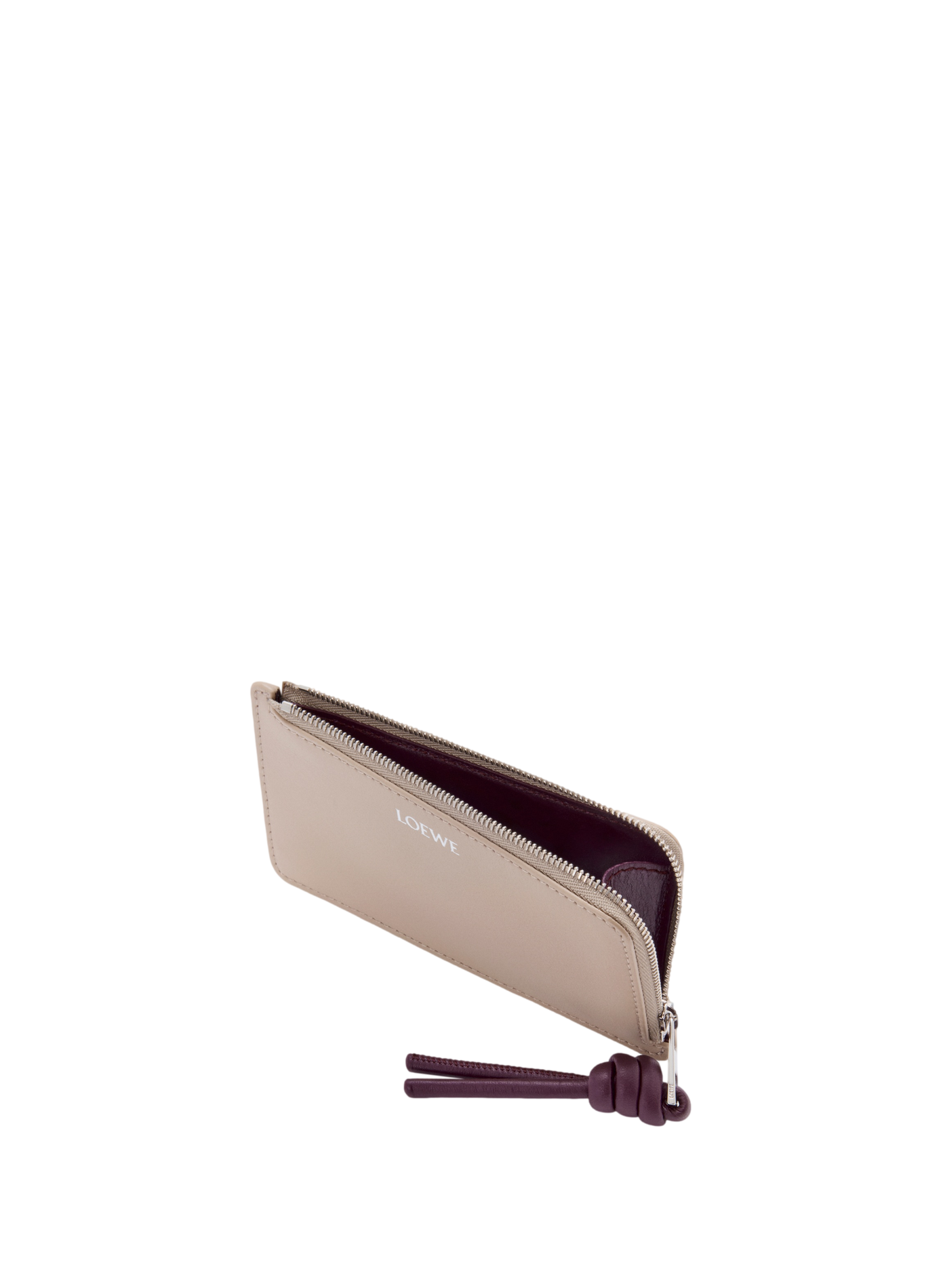 Porte-cartes et monnaie Knot en cuir de veau nappa brillant LOEWE Multicolore