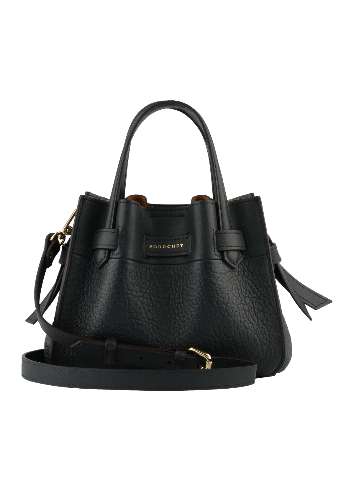 Blossom | Sac à main Nano en cuir de vachette POURCHET Bleu