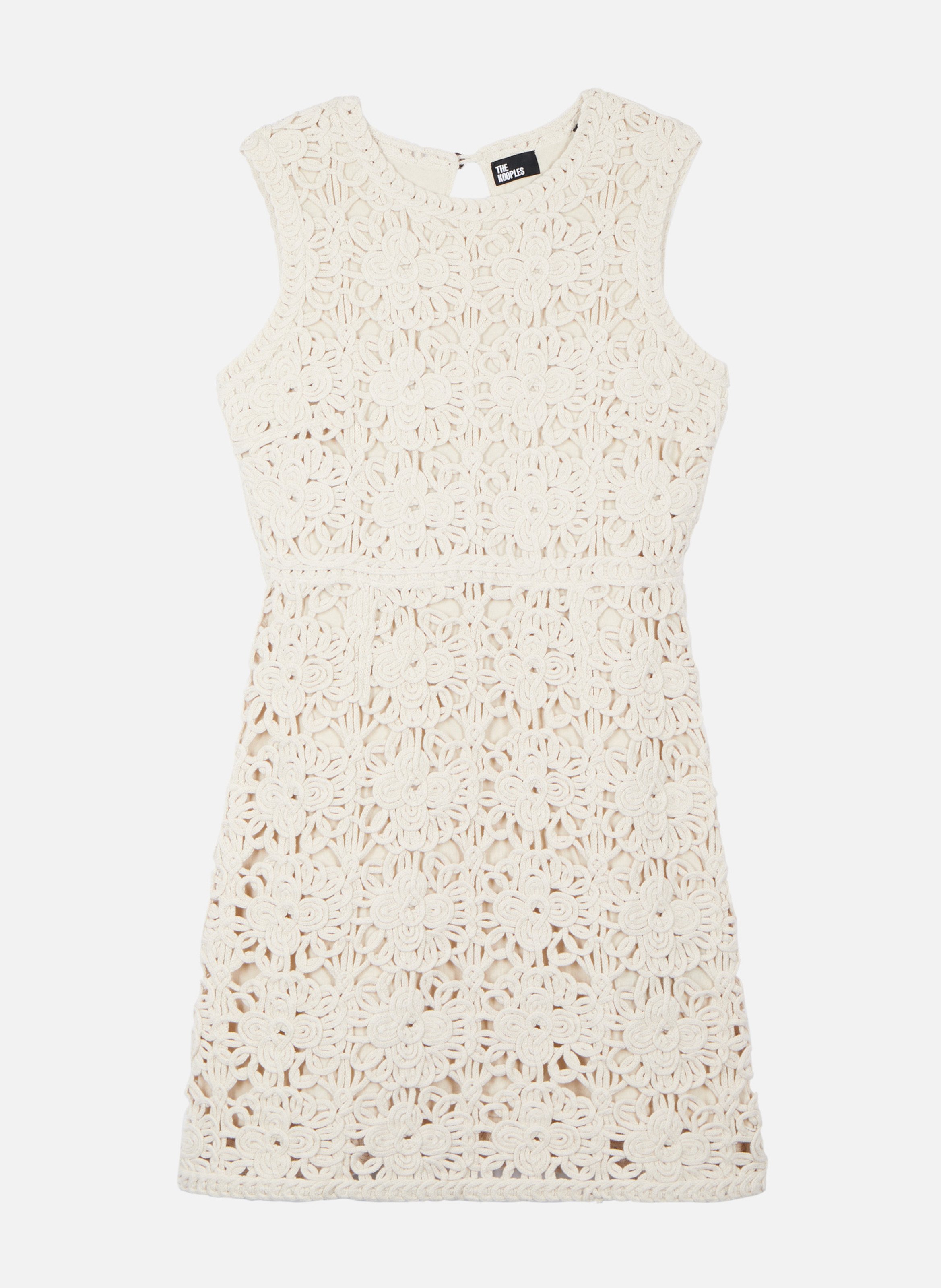 Robe courte en crochet THE KOOPLES Beige