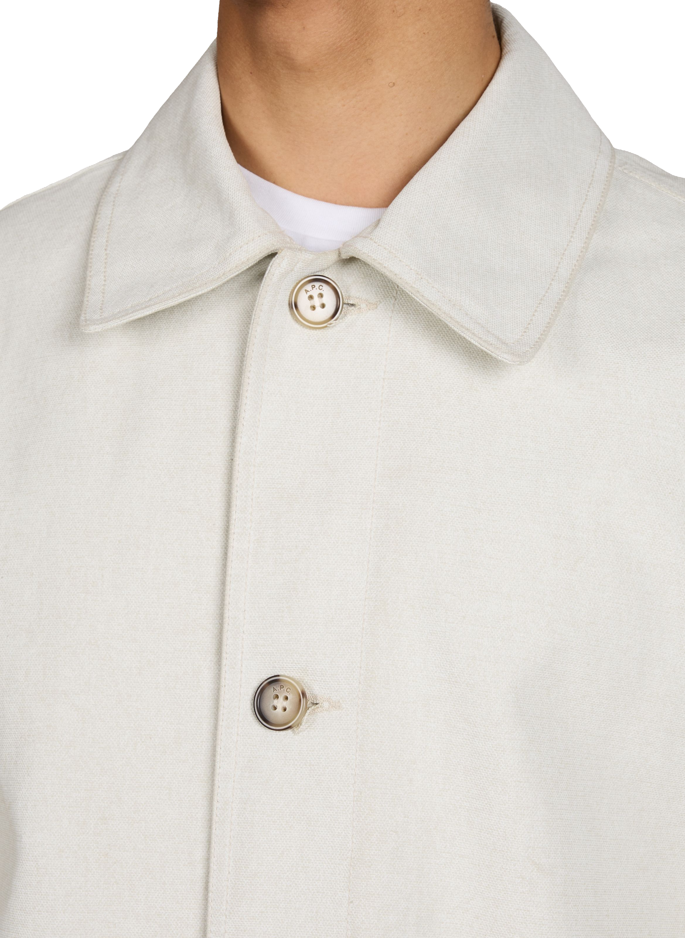 Loose mid-length cotton jacket A.P.C. Beige