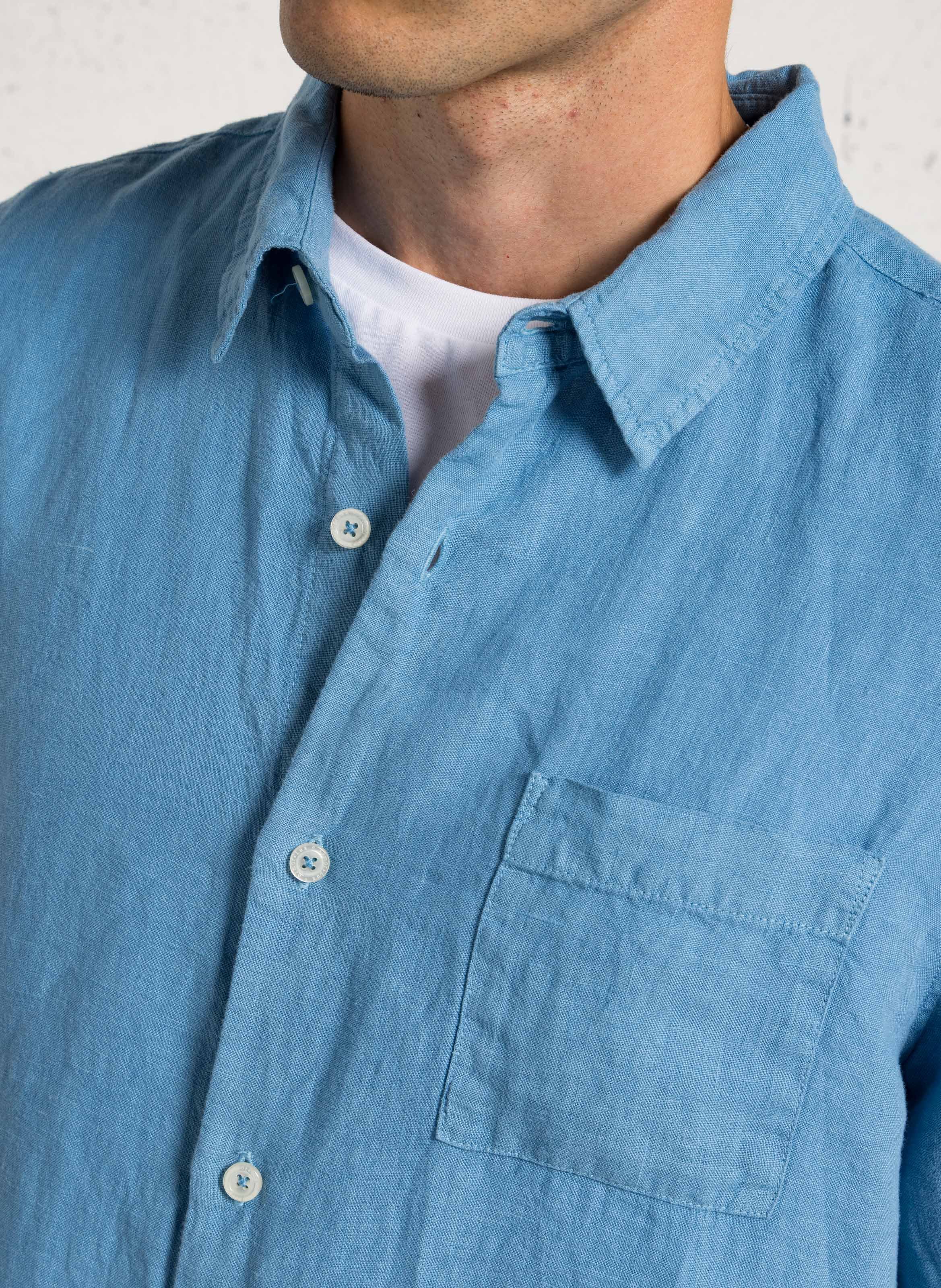 Chemise coupe confort col classique en lin ARMOR-LUX Beige