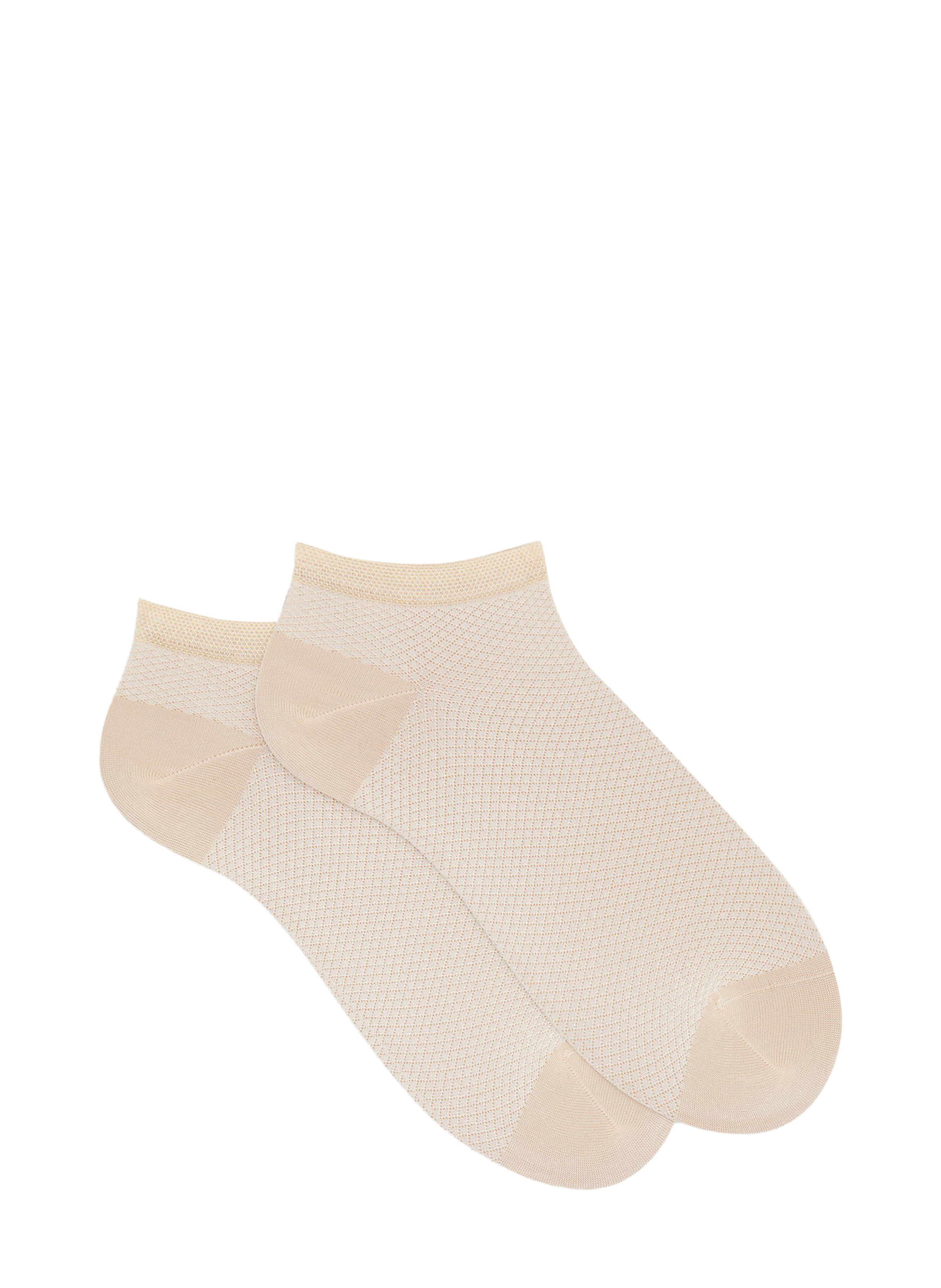 Low socks with diamond pattern in blended cotton DORÉ DORÉ Beige