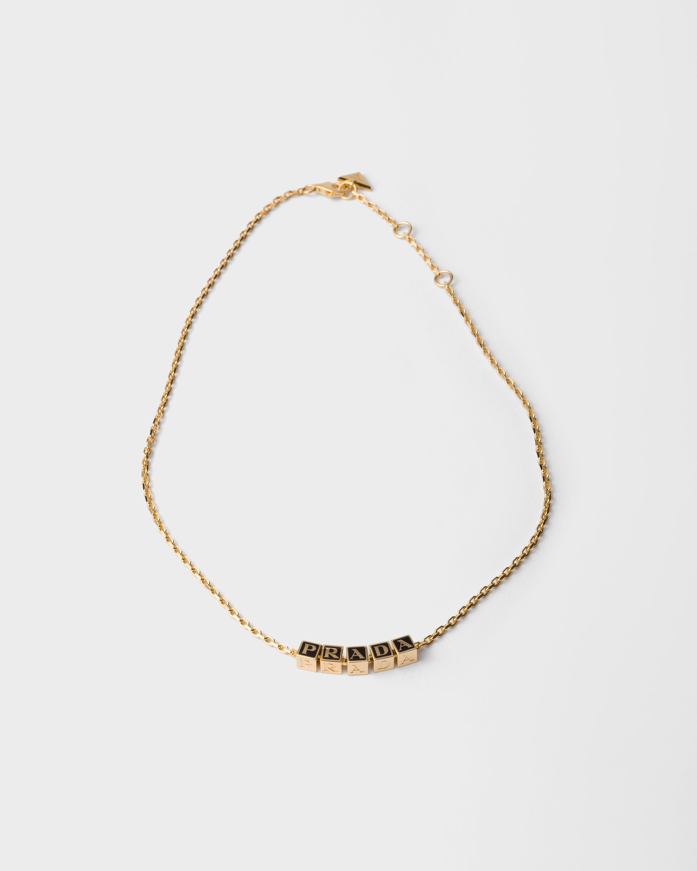 Collier en métal PRADA Argent