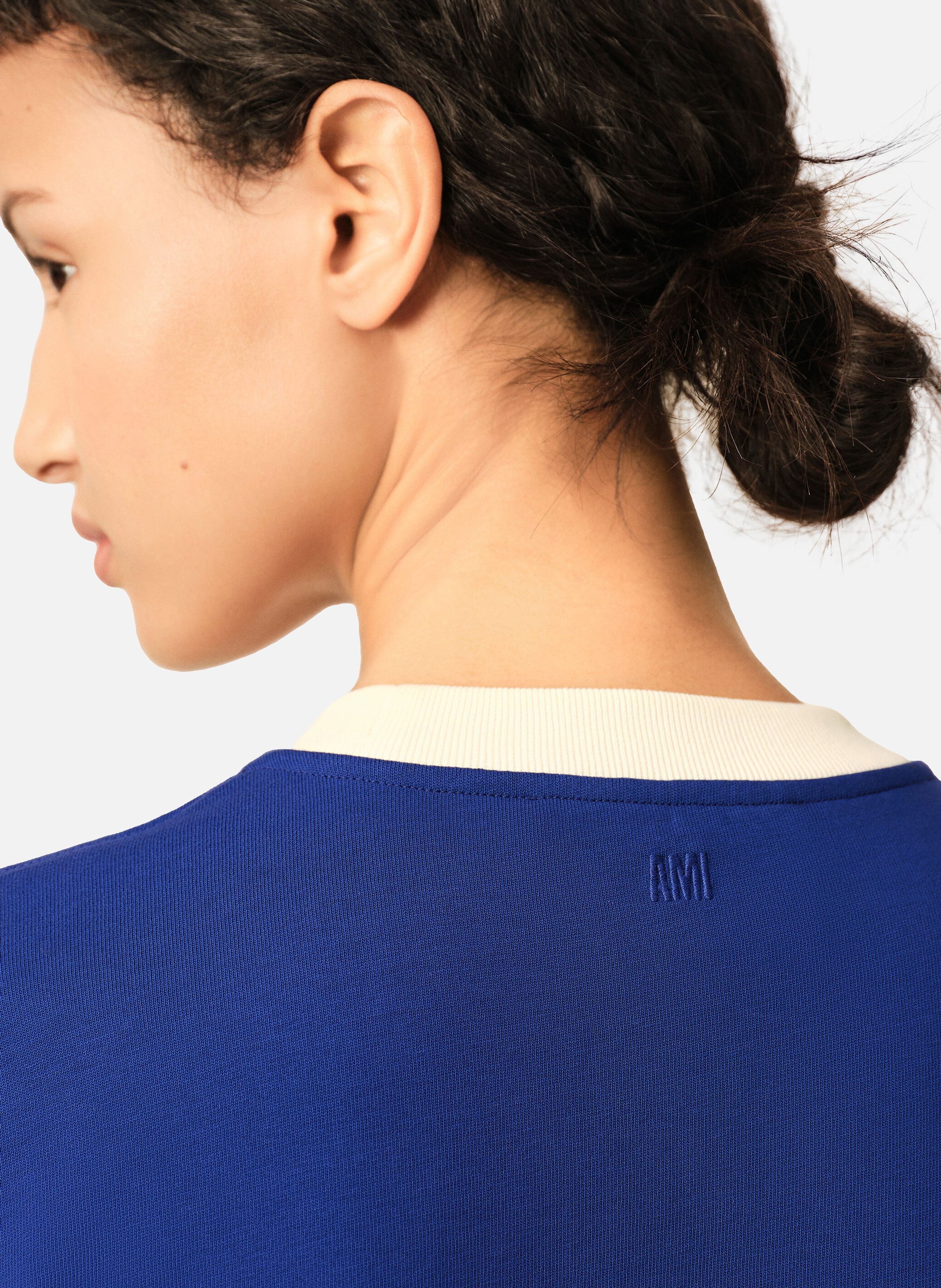 T-shirt thank you for being à friend unisexe en coton AMI PARIS Bleu