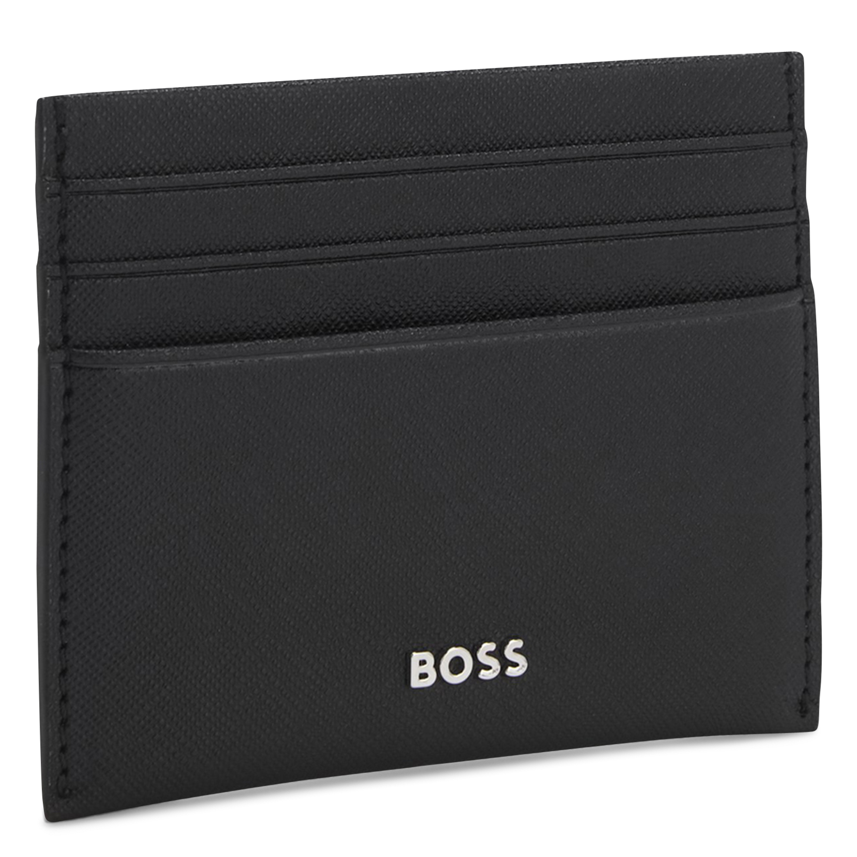 Porte-cartes en cuir BOSS Noir