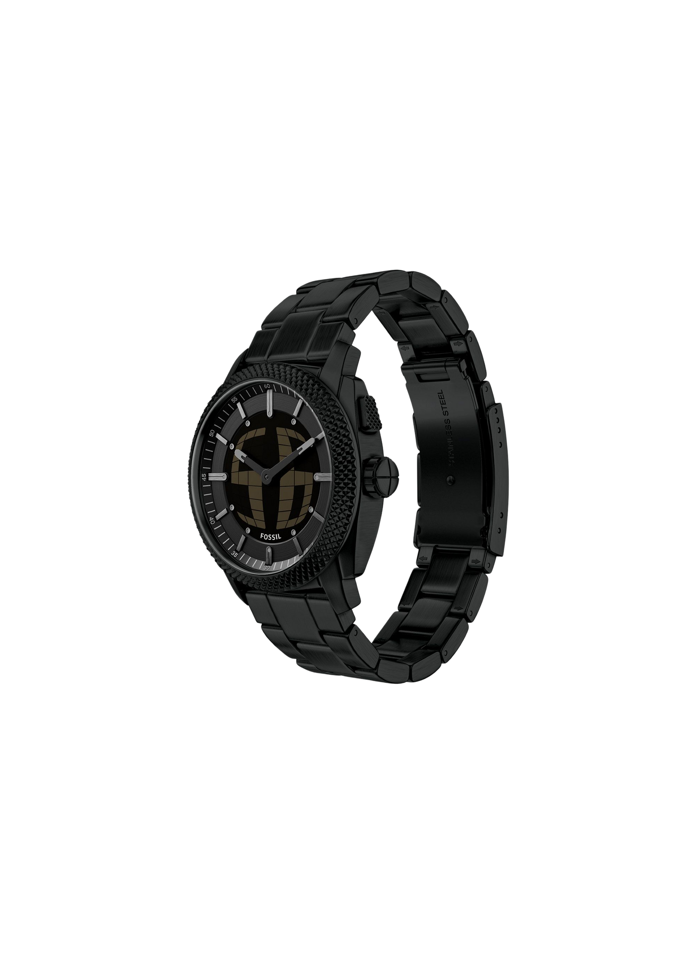 Montre quartz Machine Big Tic en acier inoxydable FOSSIL Noir