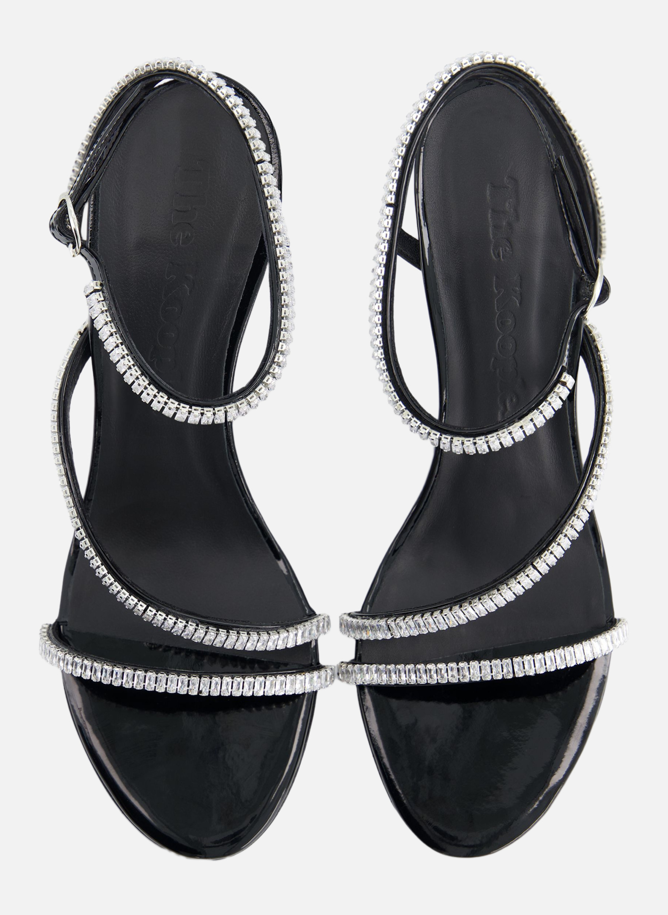 Sandales à talons avec strass THE KOOPLES Noir