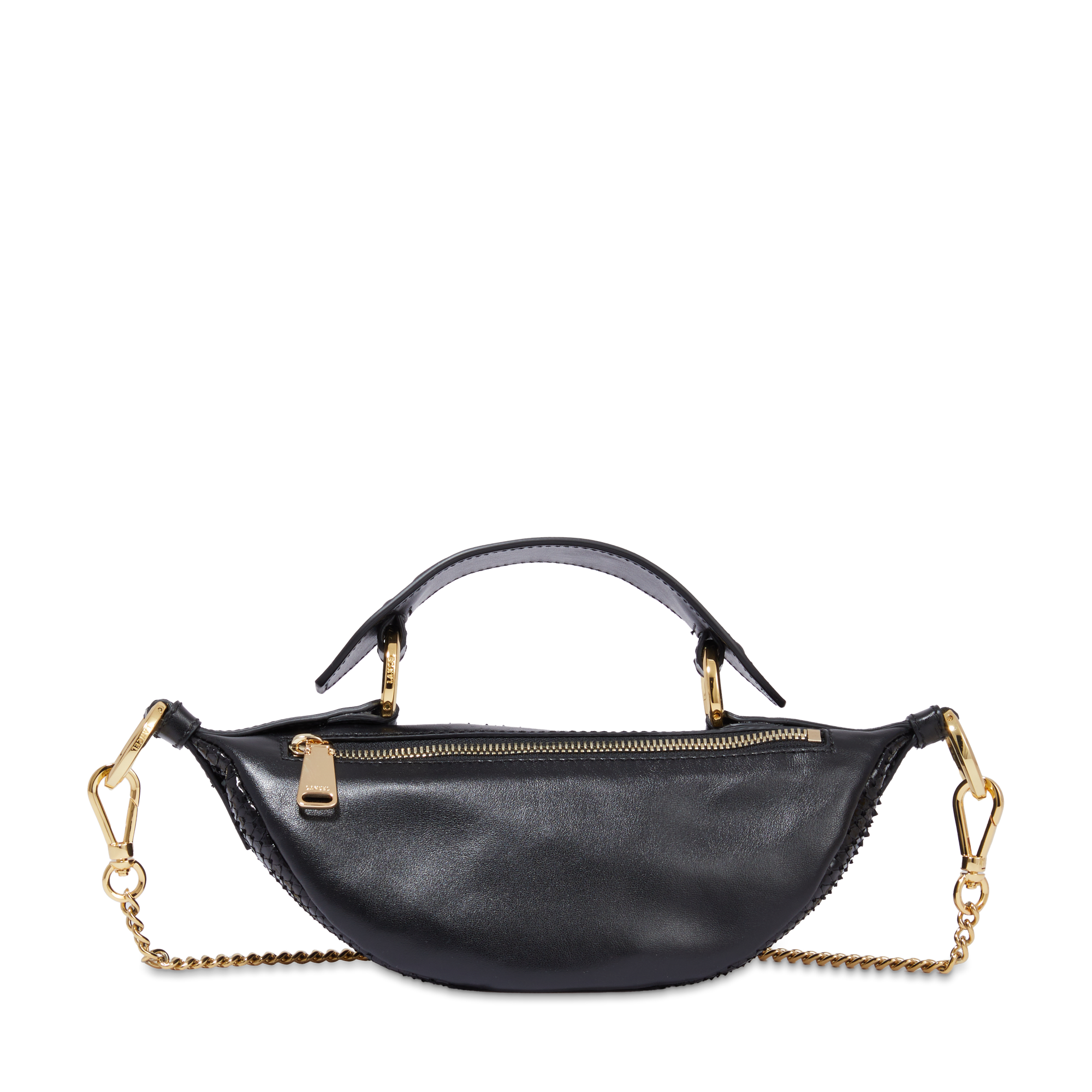 Sac porte croise origami de lancel en python & cuir de vachette lisse LANCEL Noir