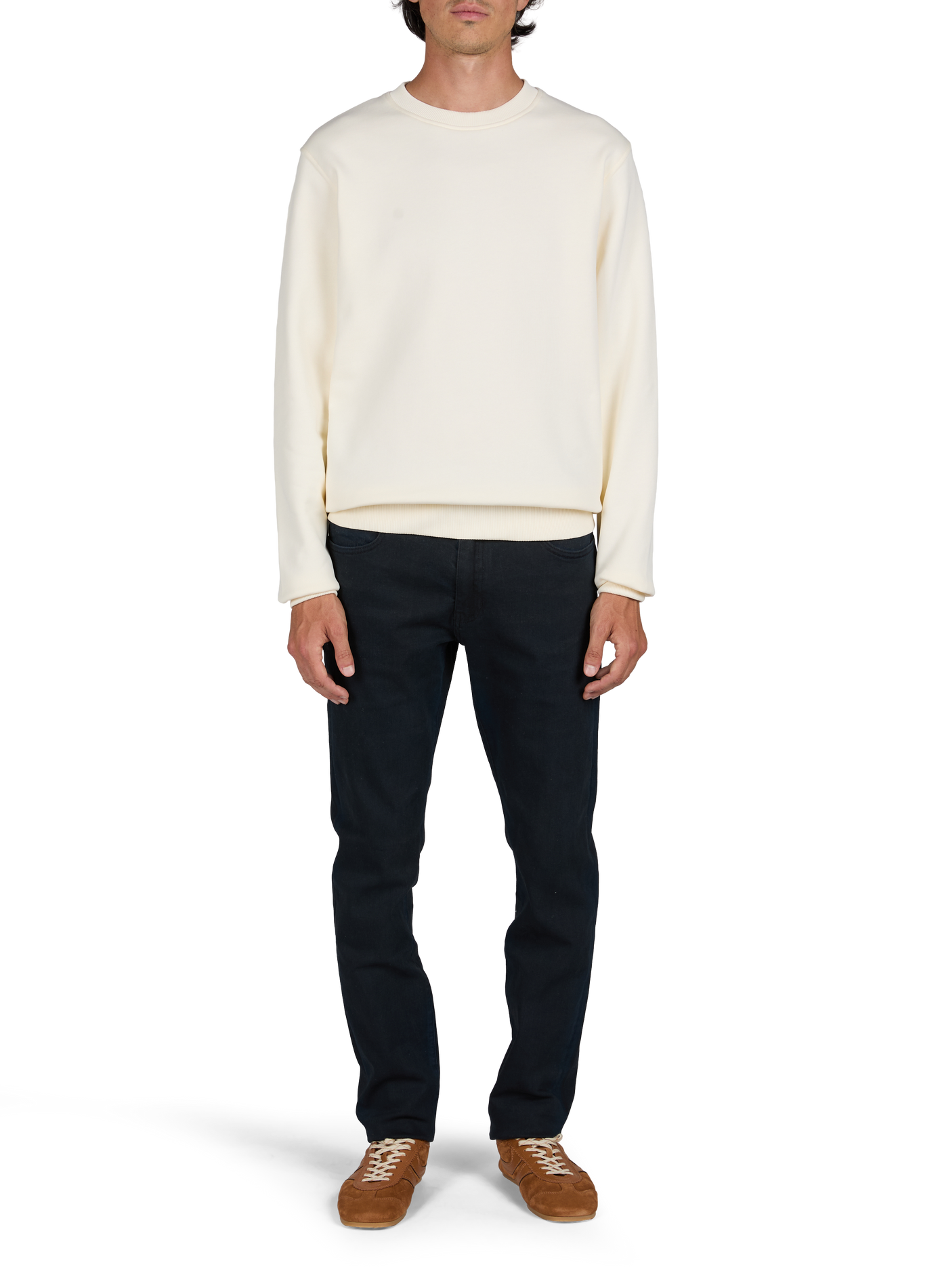 Straight printed cotton sweatshirt LES DEUX White