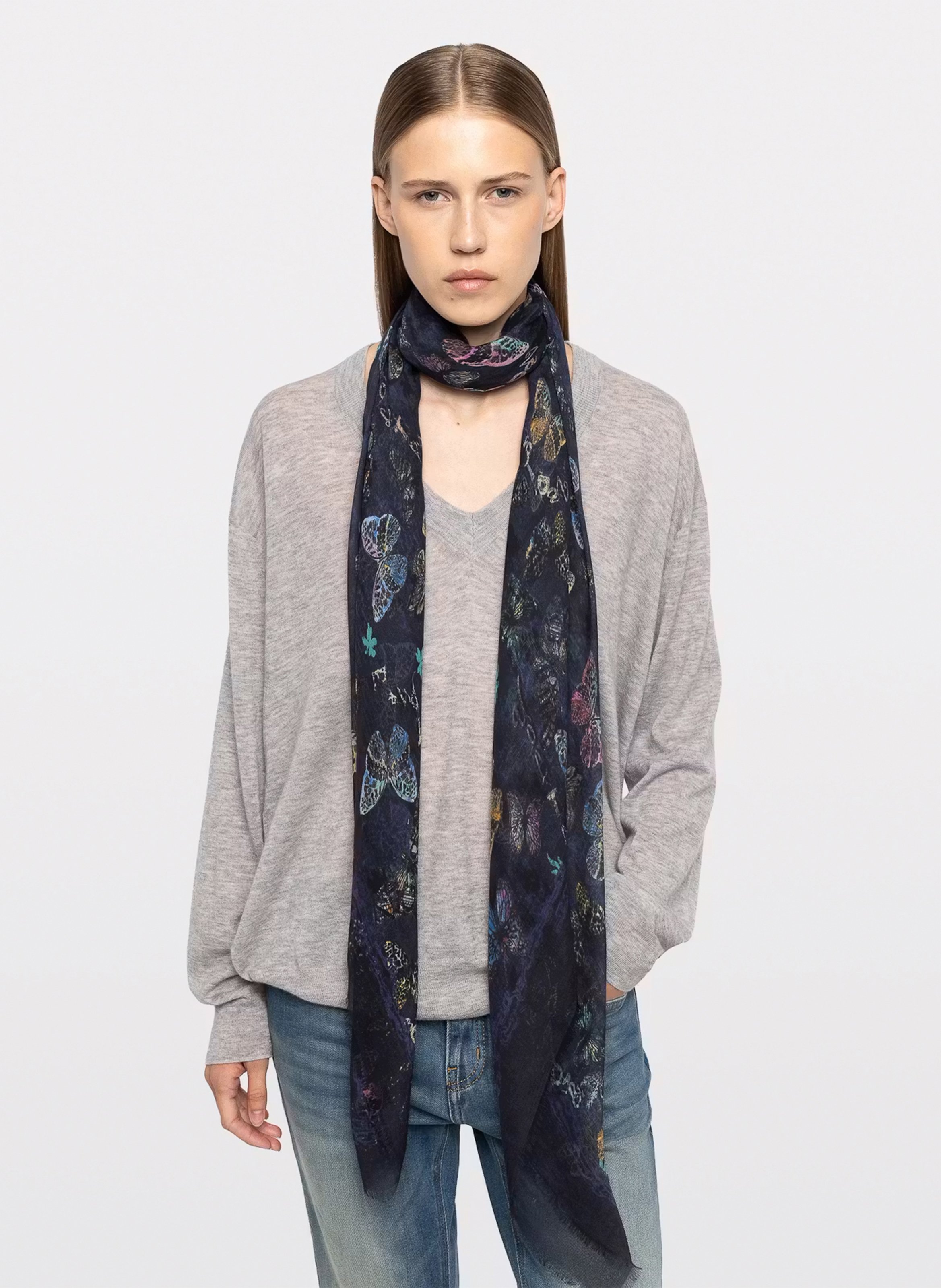 Foulard imprimé kerry ZADIG&VOLTAIRE Bleu