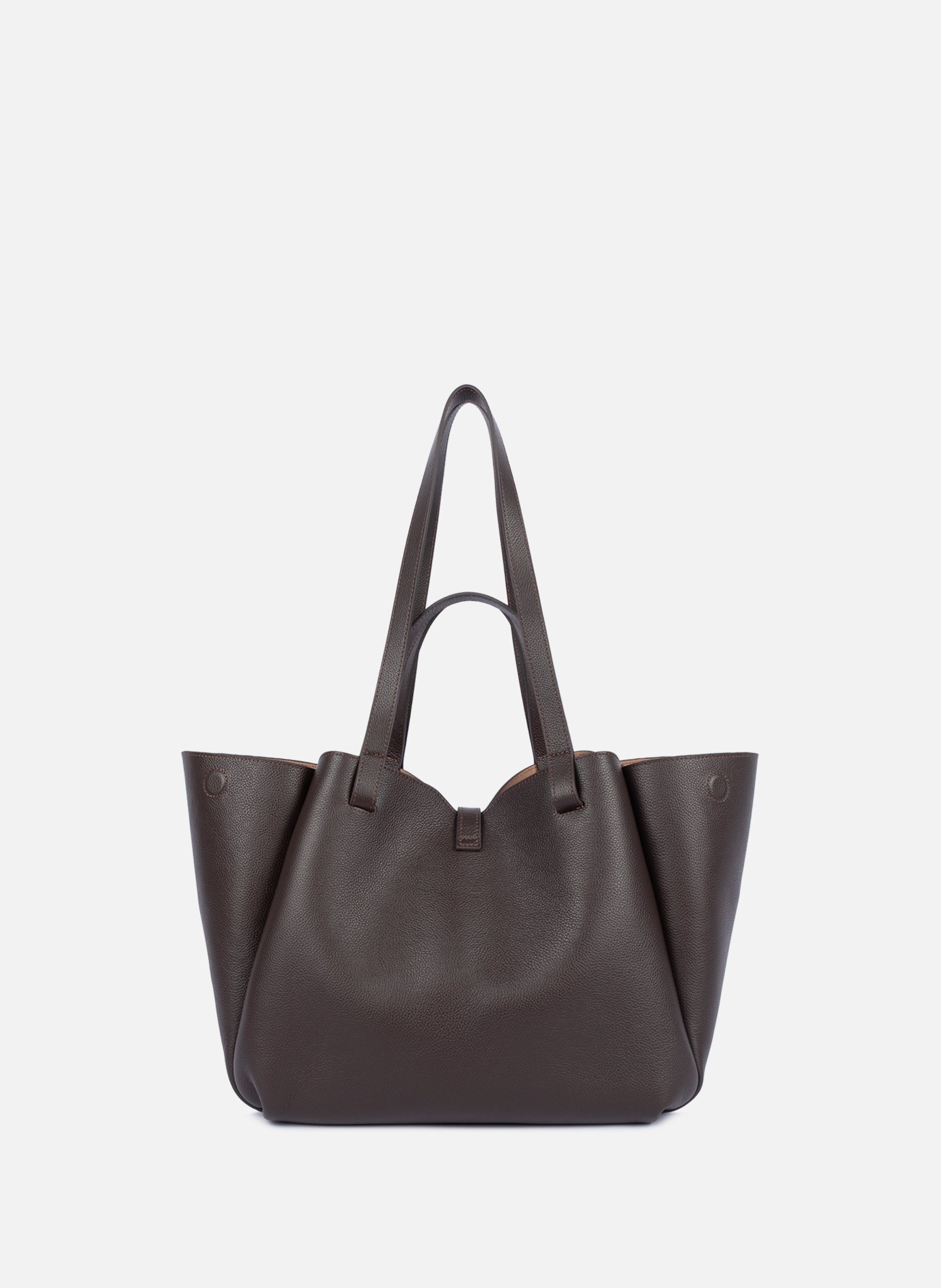 Grand sac cabas épaule - milano horizon LANCASTER Marron