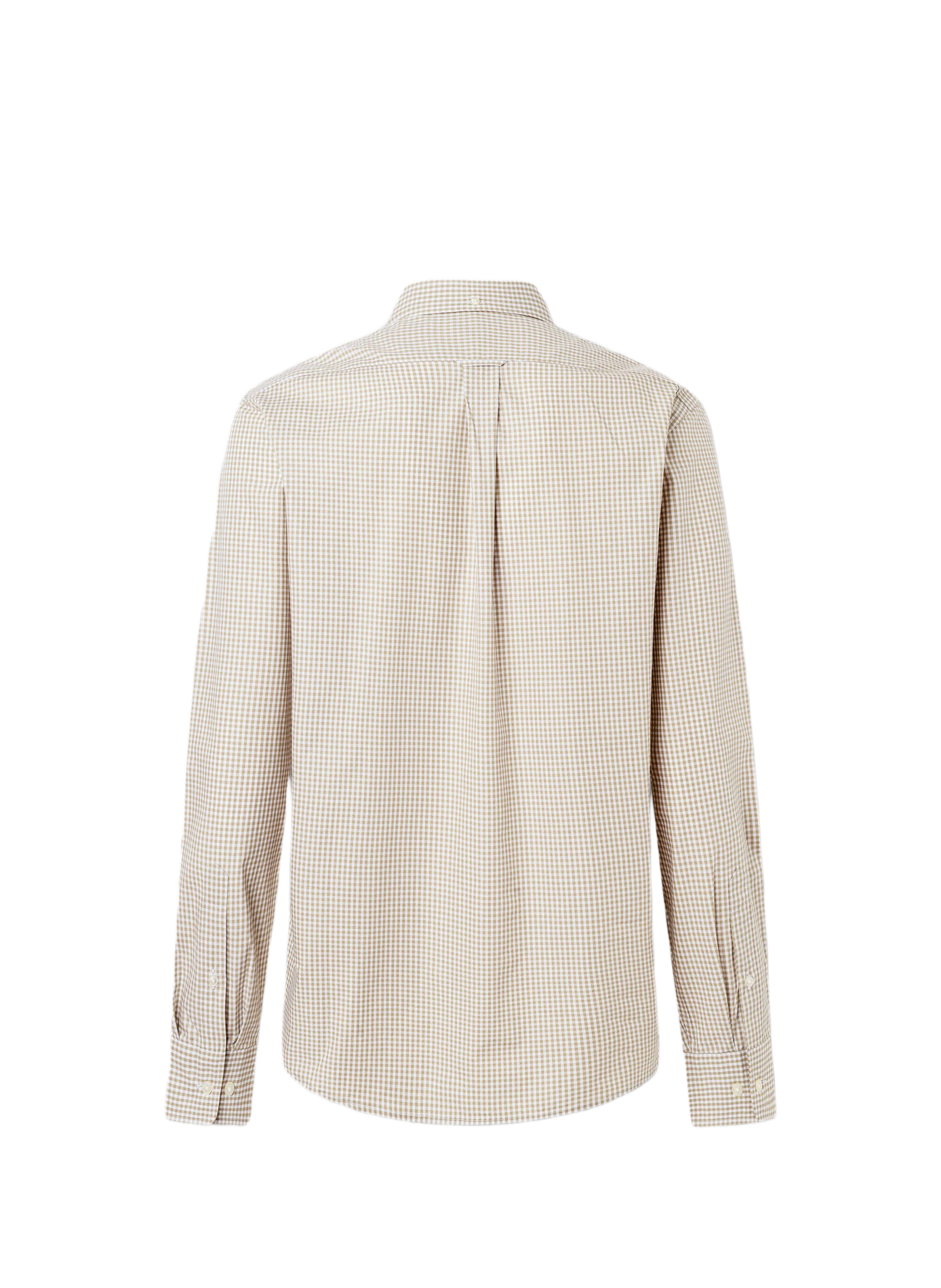 Chemise à carreaux vichy en popeline de coton FACONNABLE Beige