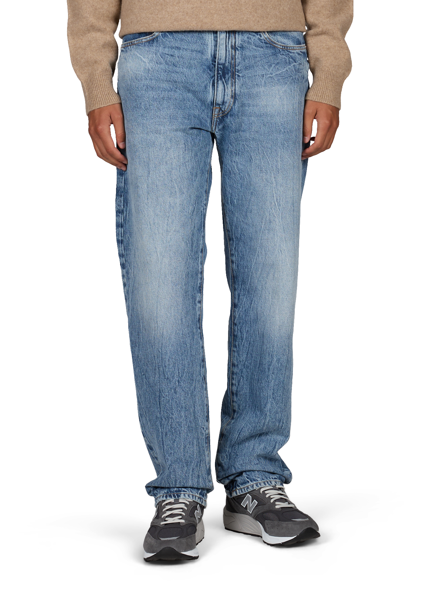 Straight-cut cotton jeans BELLEROSE Blue
