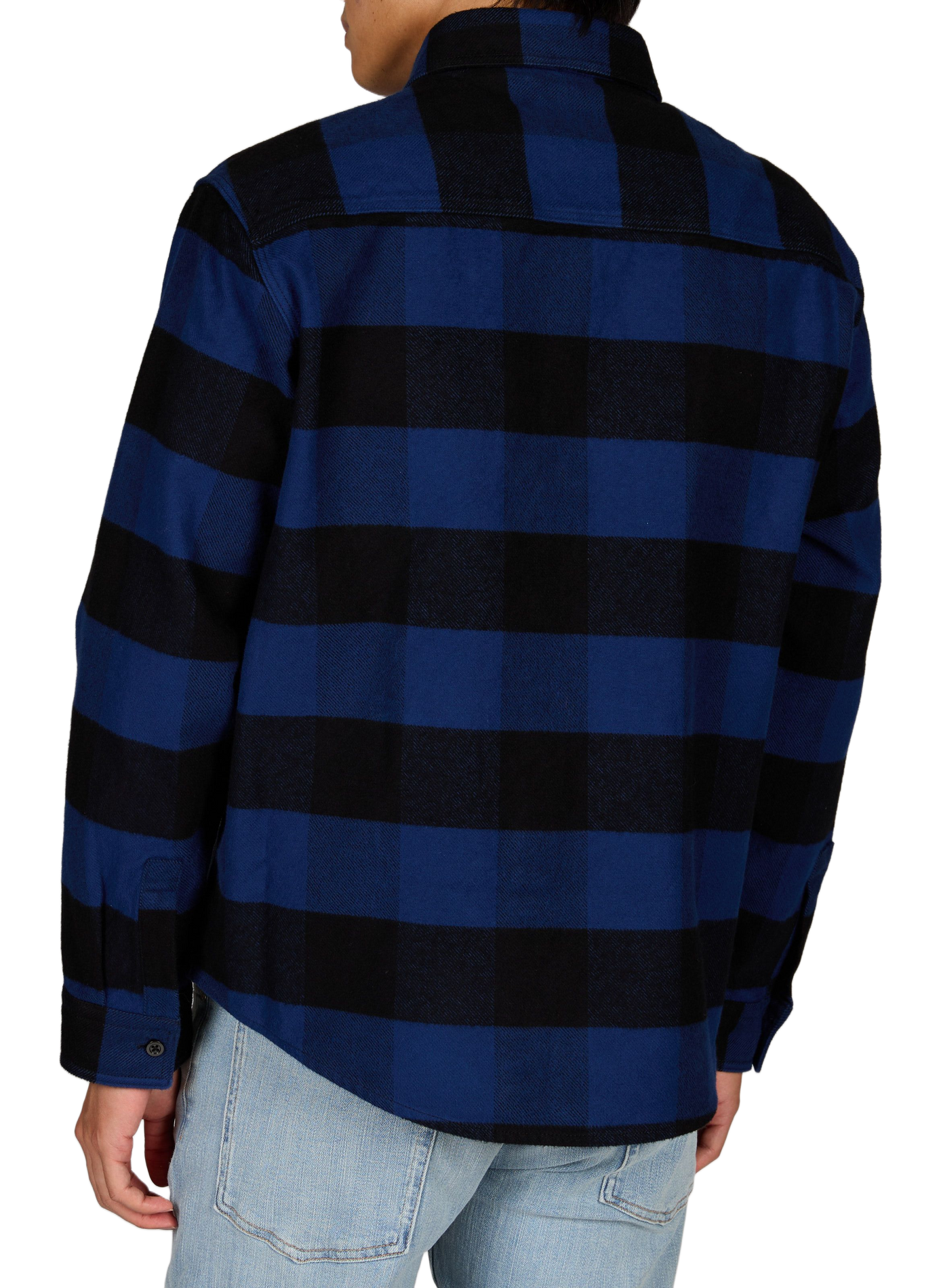 Oversized cotton flannel check shirt HUGO BLUE Blue