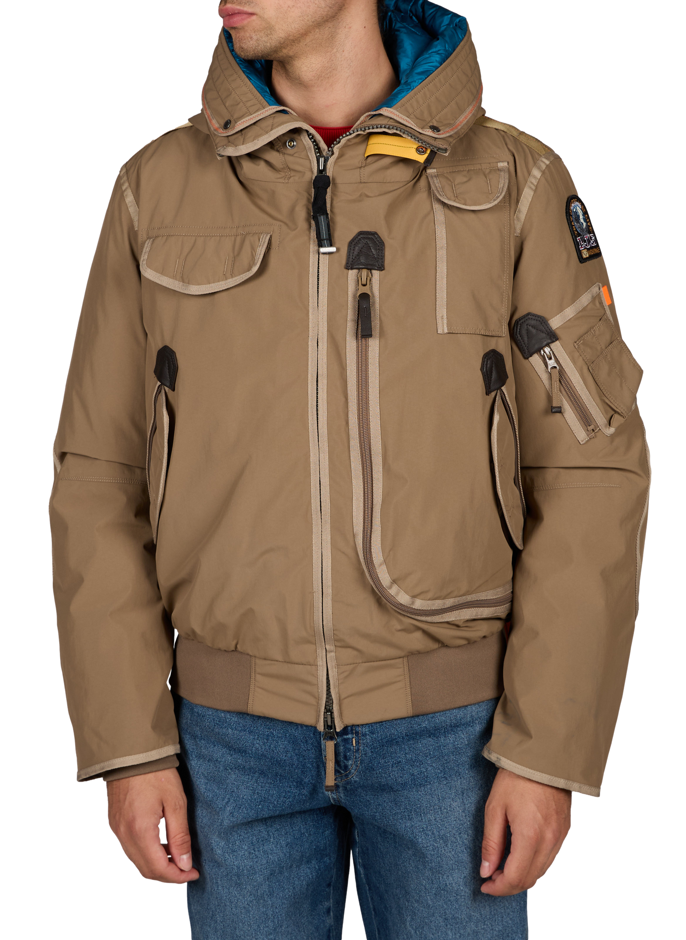Straight Gobi Parka with High Collar PARAJUMPERS Brown