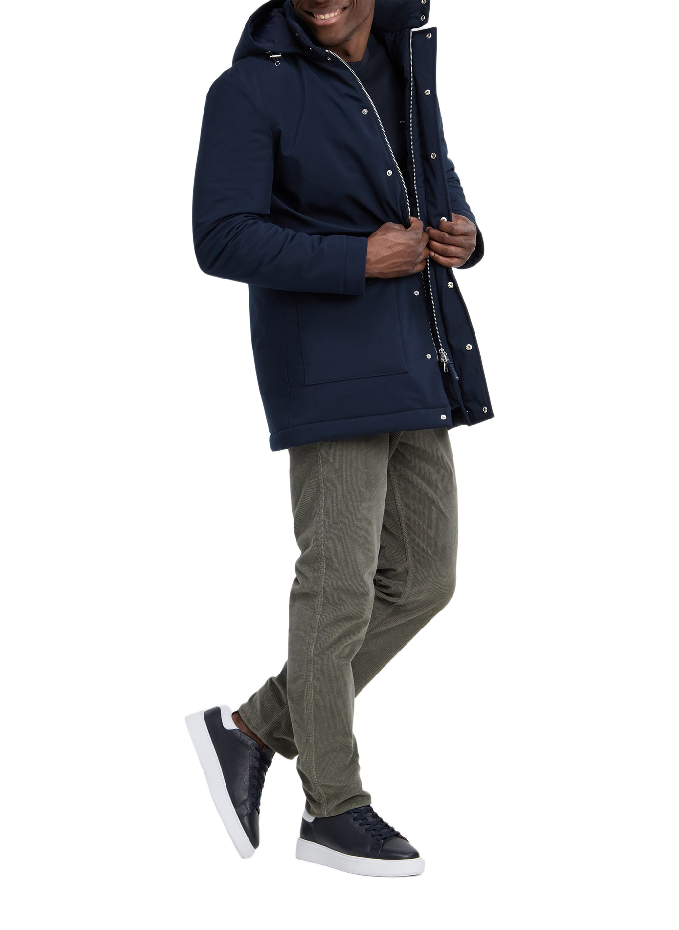 Parka droite col montant  EDEN PARK Blauw