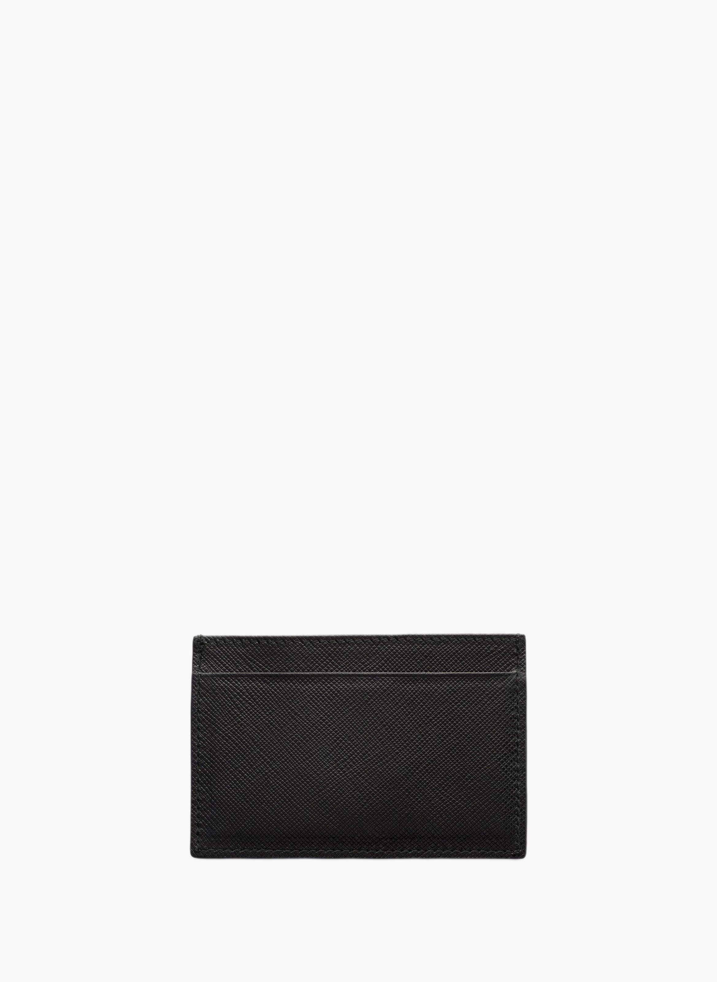 Porte-cartes en cuir saffiano PRADA Noir