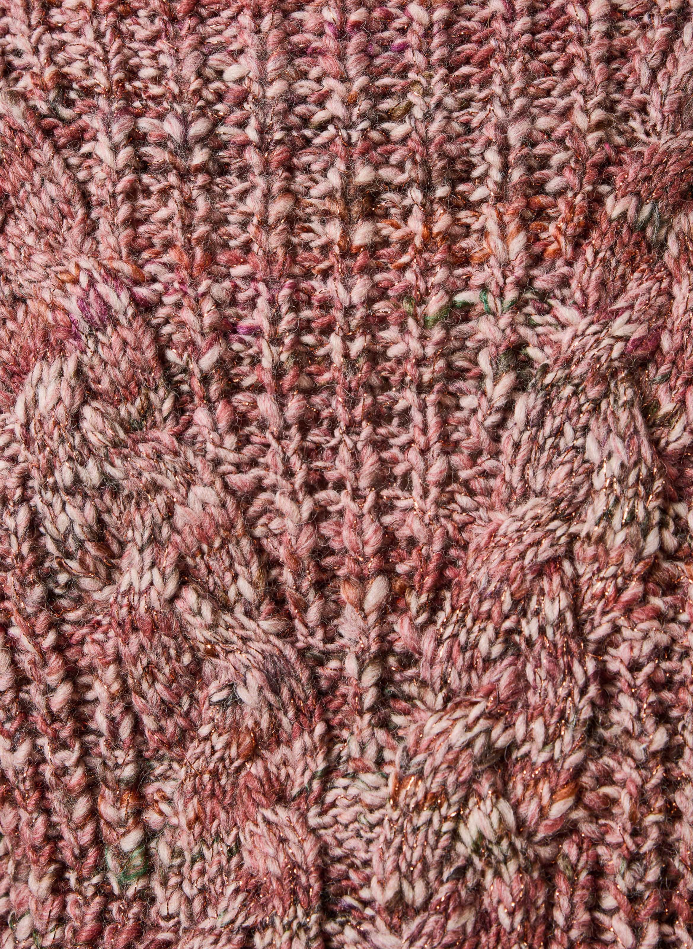 Rechte gebreide coltrui met hoge hals LA FEE MARABOUTEE Roze