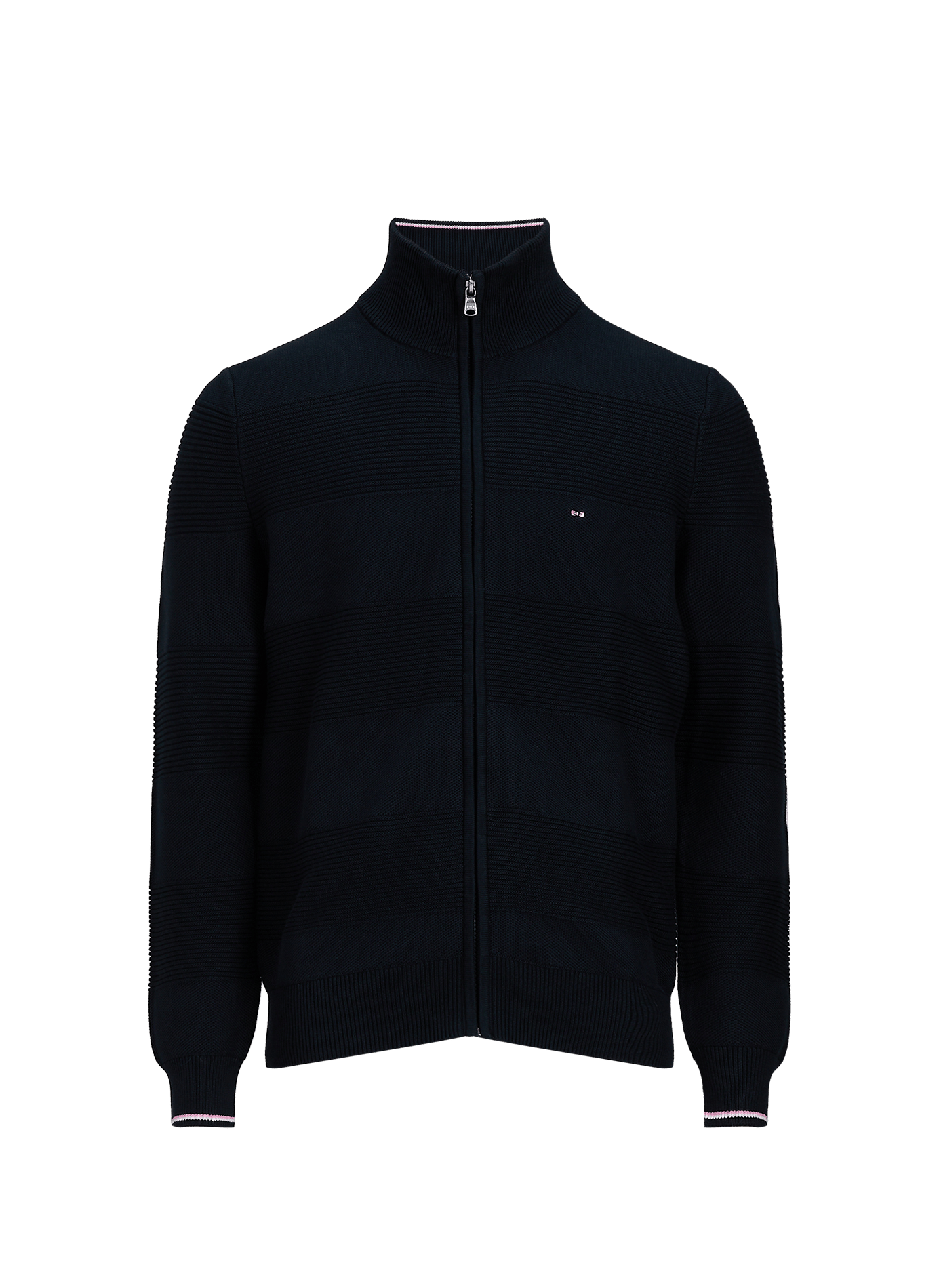 Gilet droit uni en coton mélangé EDEN PARK Bleu