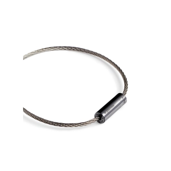Bracelet câble 5g en céramique noir poli