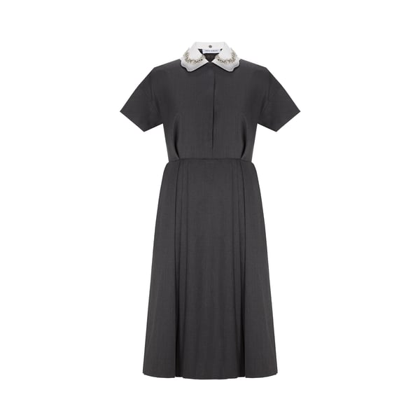 Robe midi Petal Sleeve en laine