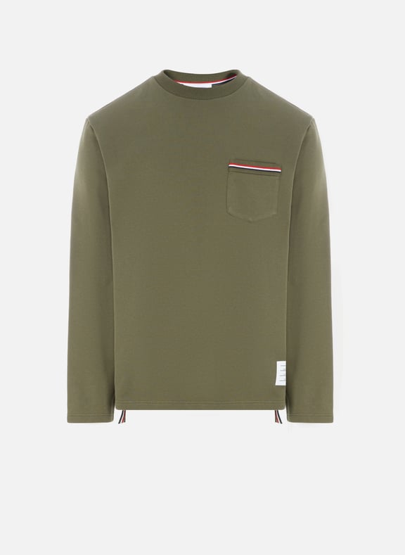 Oversized cotton sweatshirt Green by THOM BROWNE THOM BROWNE Oversized cotton sweatshirt Green