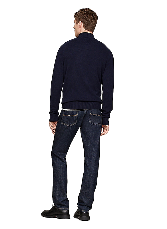 Wool zip-neck jumper TOMMY HILFIGER Blue