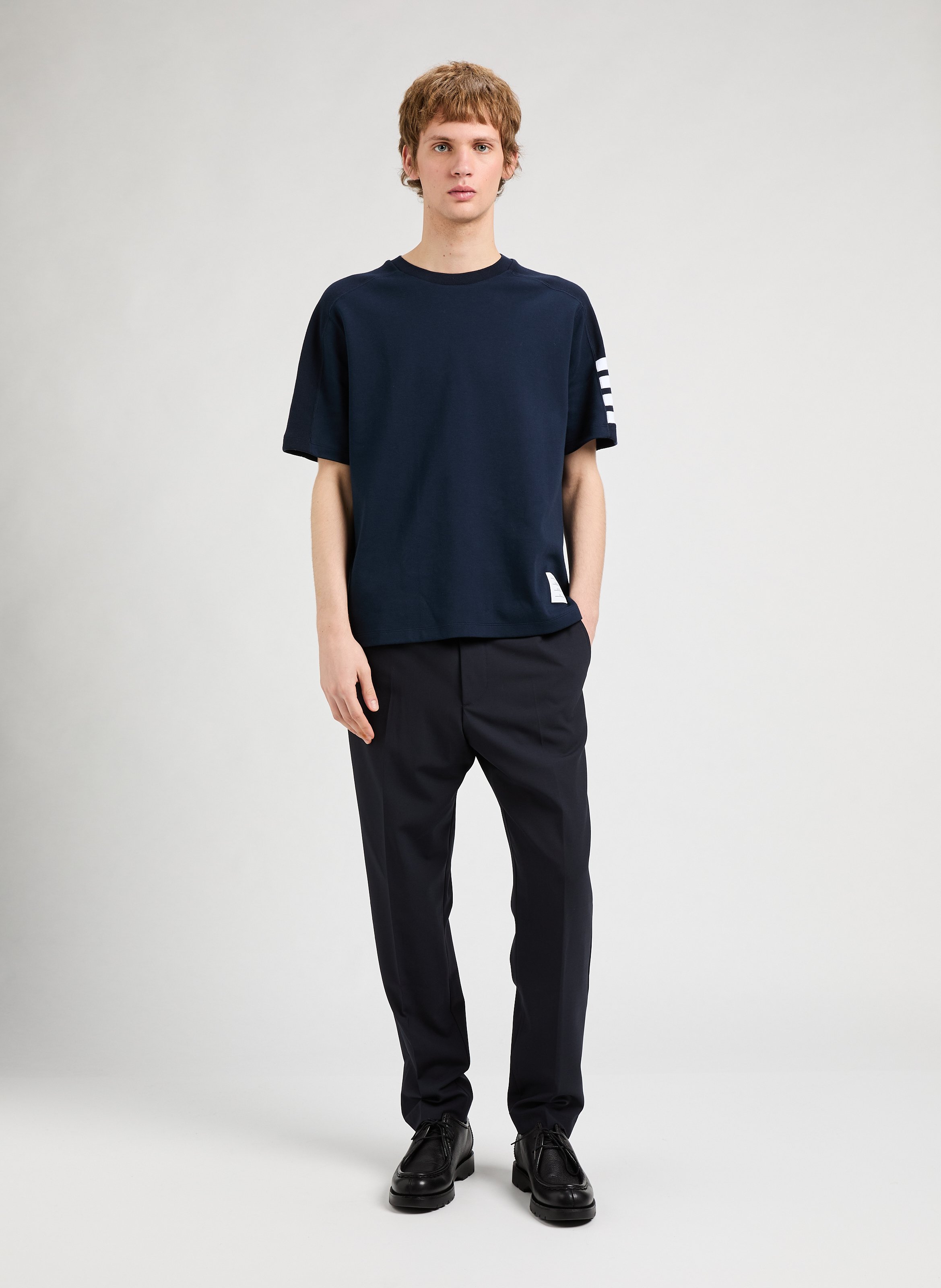 T-shirt with stripes THOM BROWNE Blue