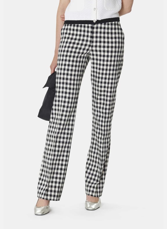 Pantalon droit vichy - peter Noir by TARA JARMON TARA JARMON Pantalon droit vichy - peter Noir