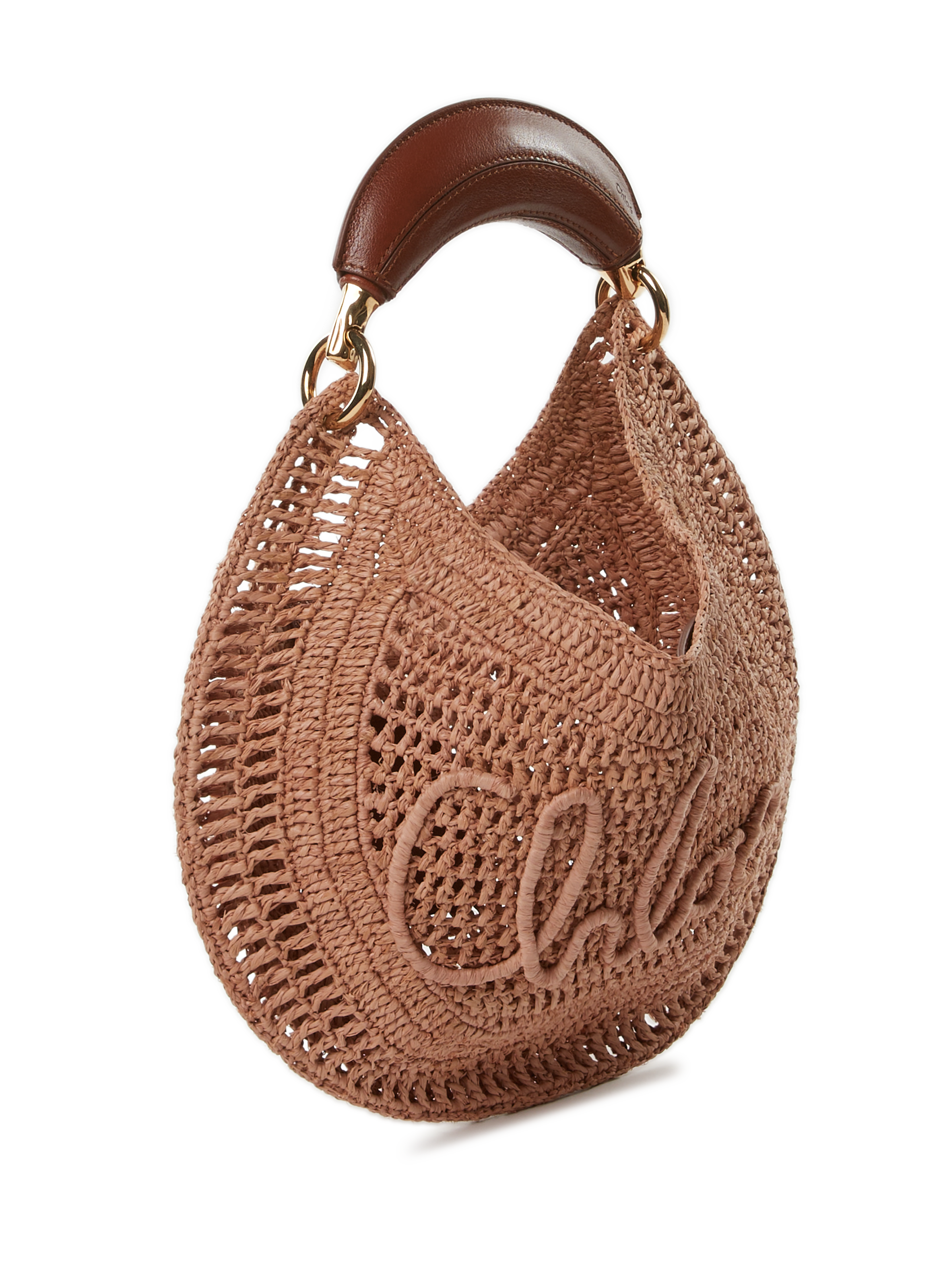 Sac à main Hobo Summer Banana en raphia CHLOÉ Beige