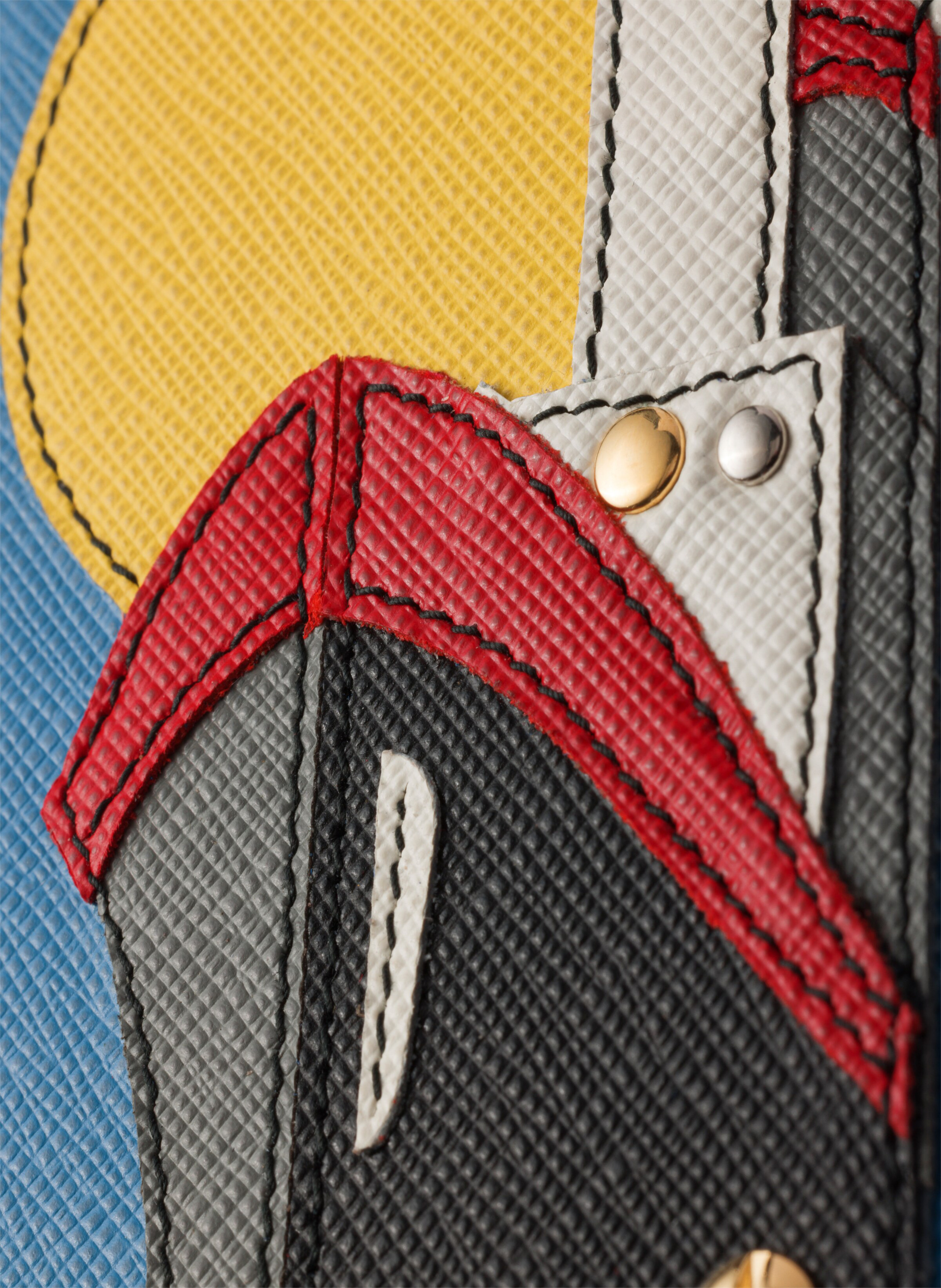 Coque pour iphone 16 pro max en cuir saffiano PRADA Bleu