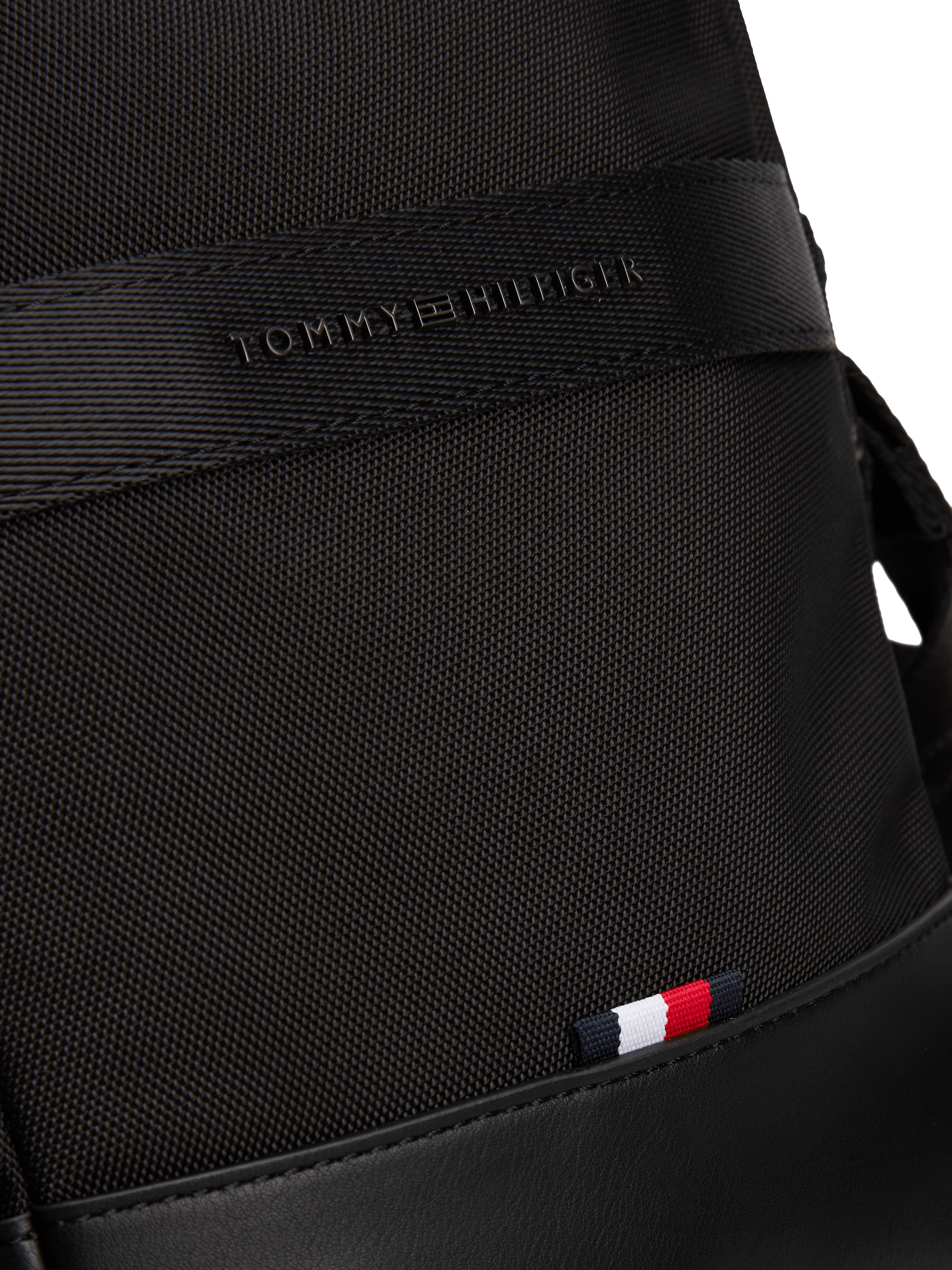 Sac à bandoulière uni à logo  TOMMY HILFIGER Noir