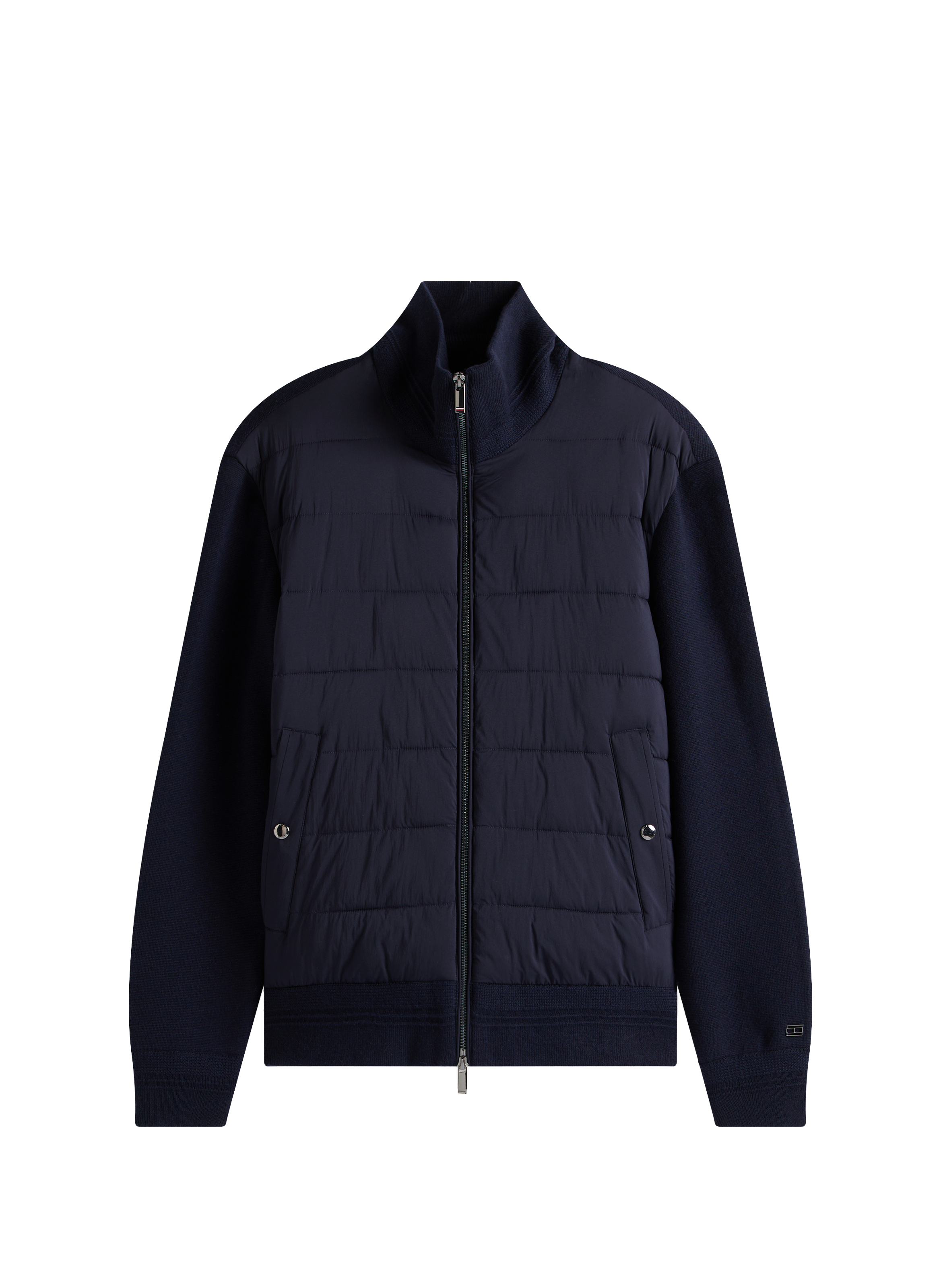 Two-tone jacket with high collar TOMMY HILFIGER Blue