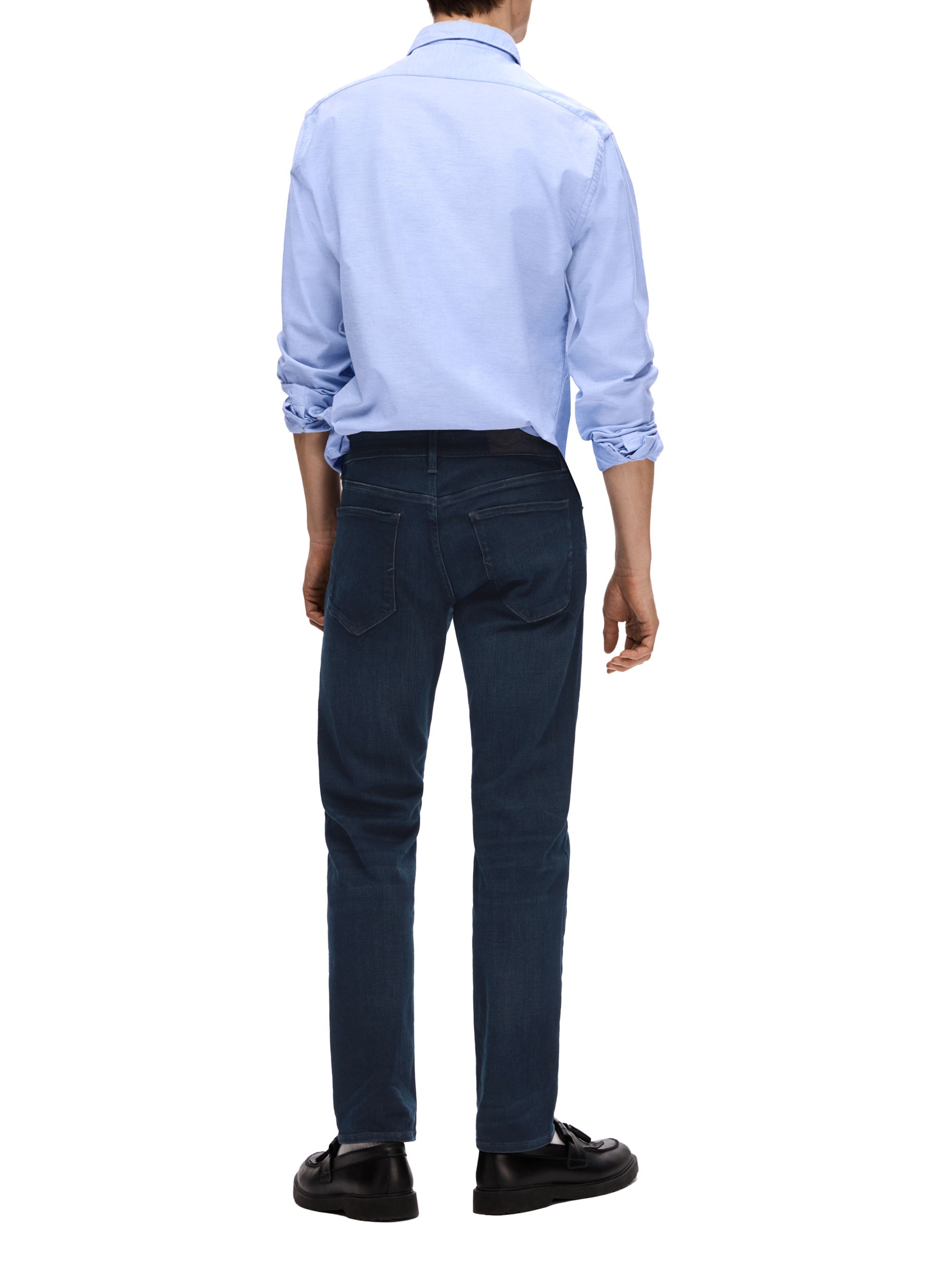 Jean droit en coton biologique mélangé SELECTED Bleu