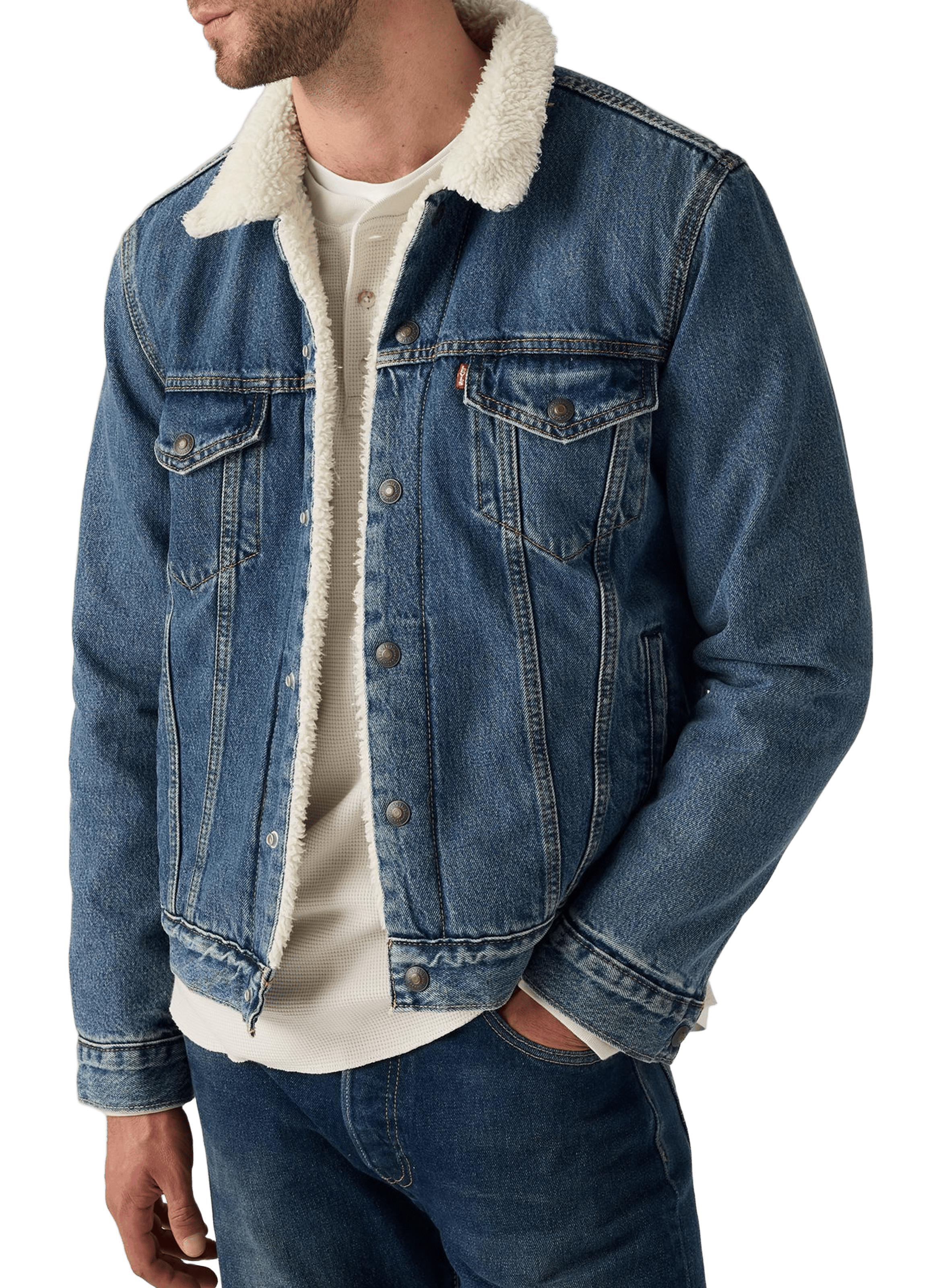 Fleece-lined denim jacket LEVI'S Blue