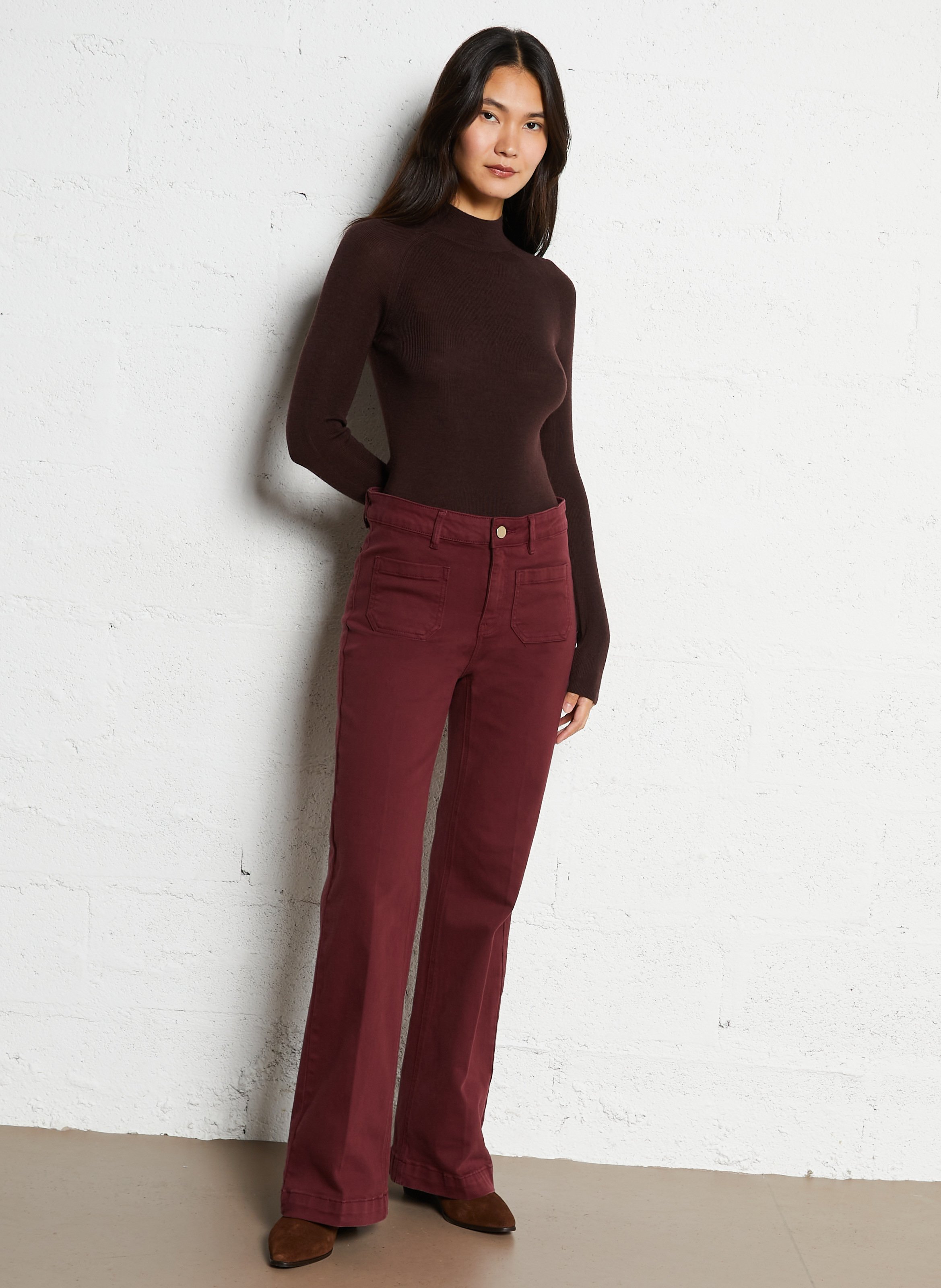 Jean flare luna MAISON 123 Rouge