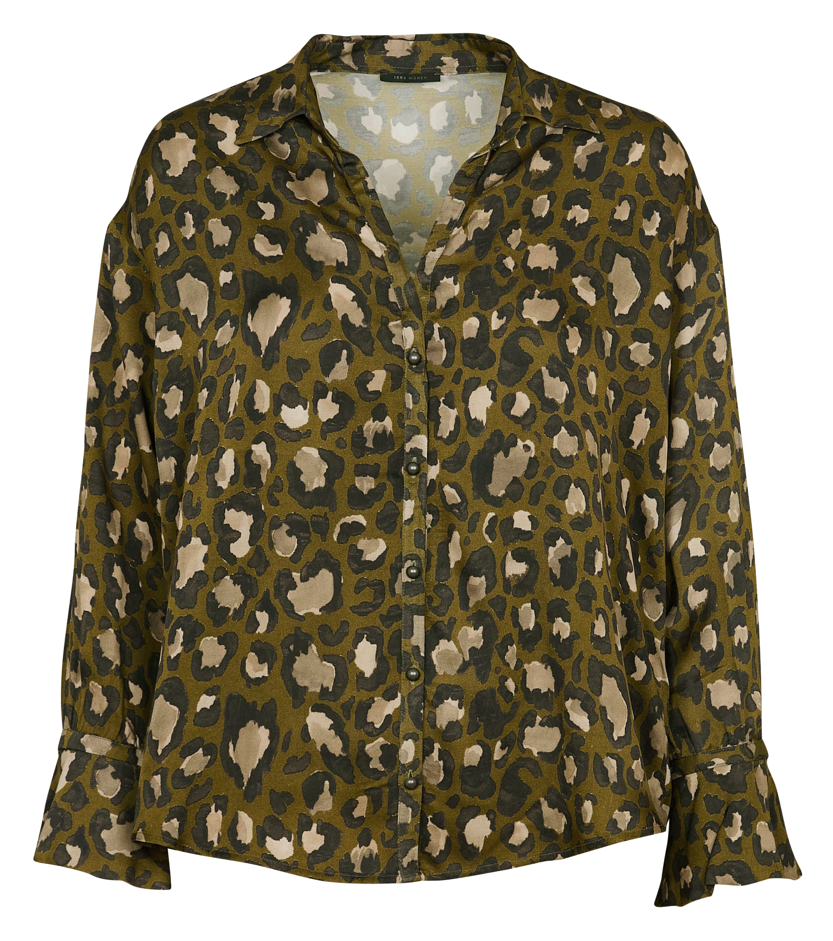 Chemise col classique IKKS Kaki