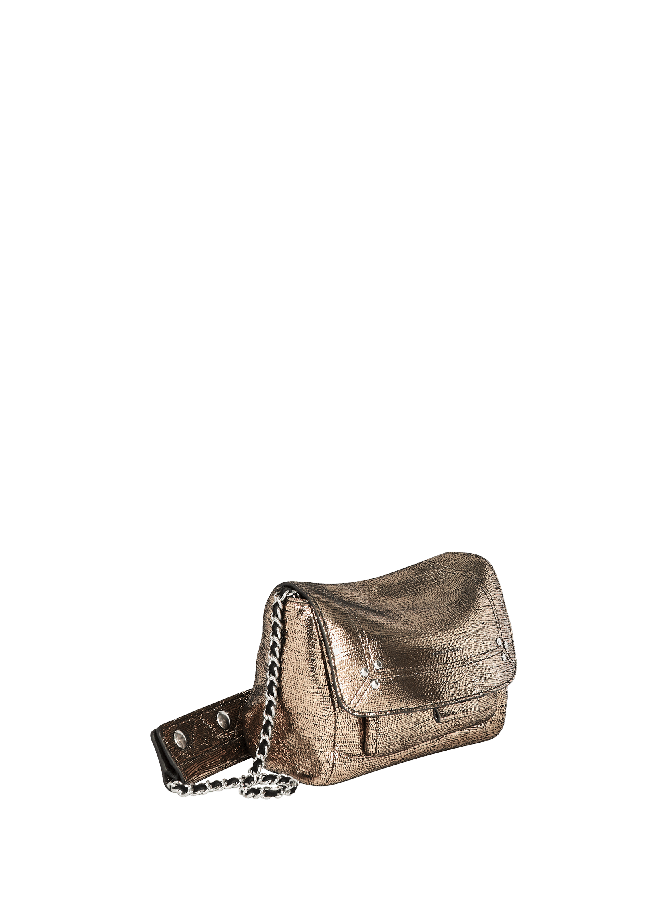 Lulu S lamé leather shoulder bag JÉRÔME DREYFUSS Golden
