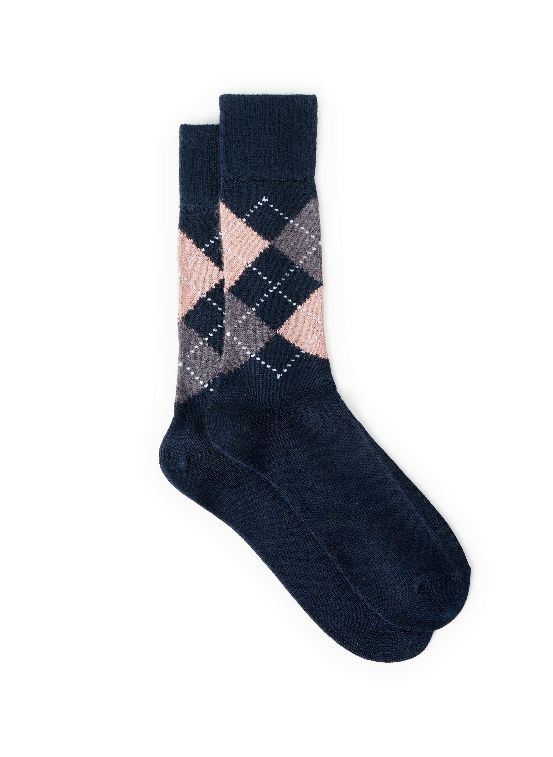 BURLINGTON Chaussettes mi-hautes à motif losanges Bleu