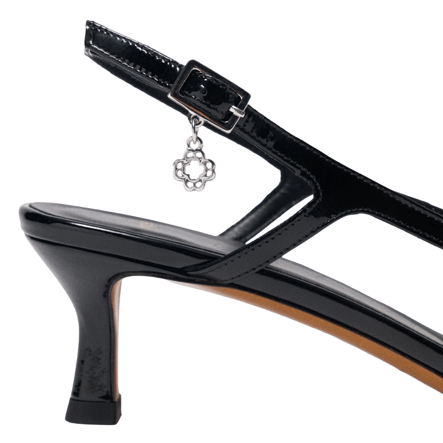 Slingbacks effet cuir MAJE Noir