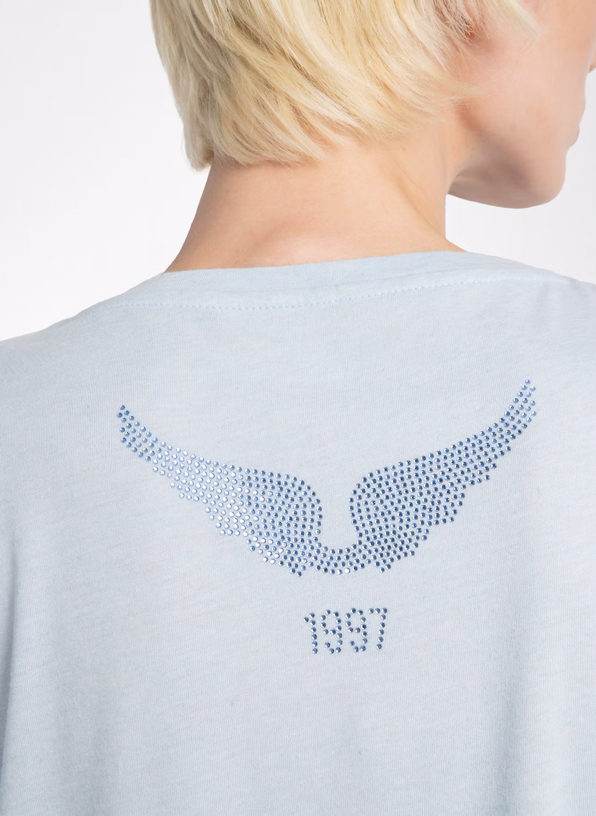 Tee-shirt col rond à strass alys ZADIG&VOLTAIRE Bleu