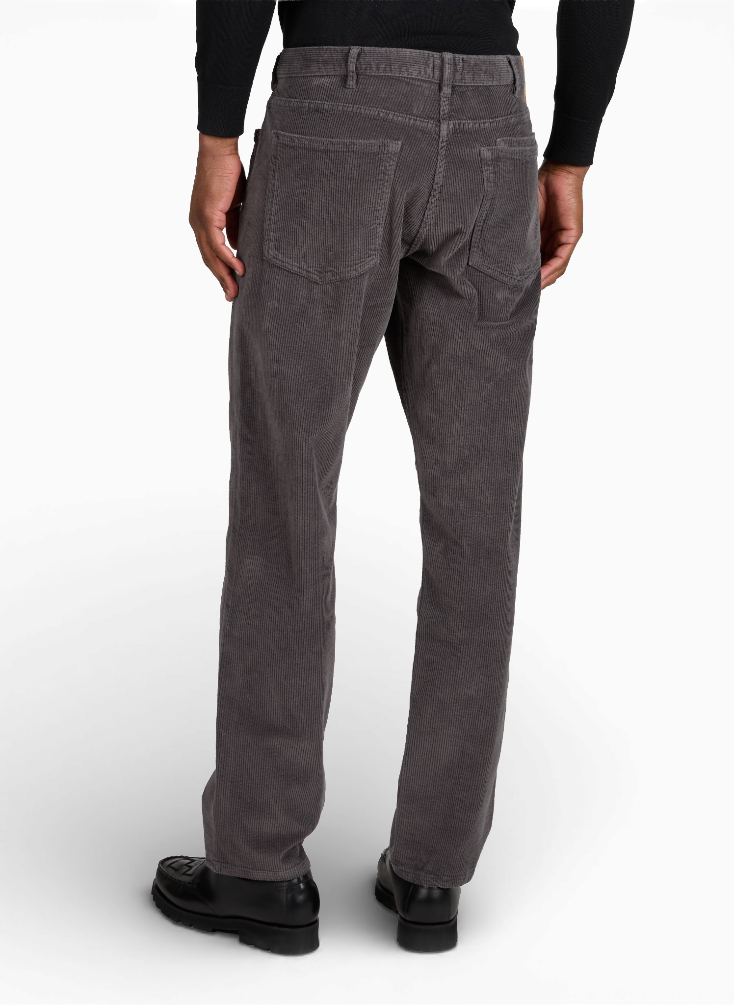 Velvet cotton blend trousers PAUL SMITH Grey