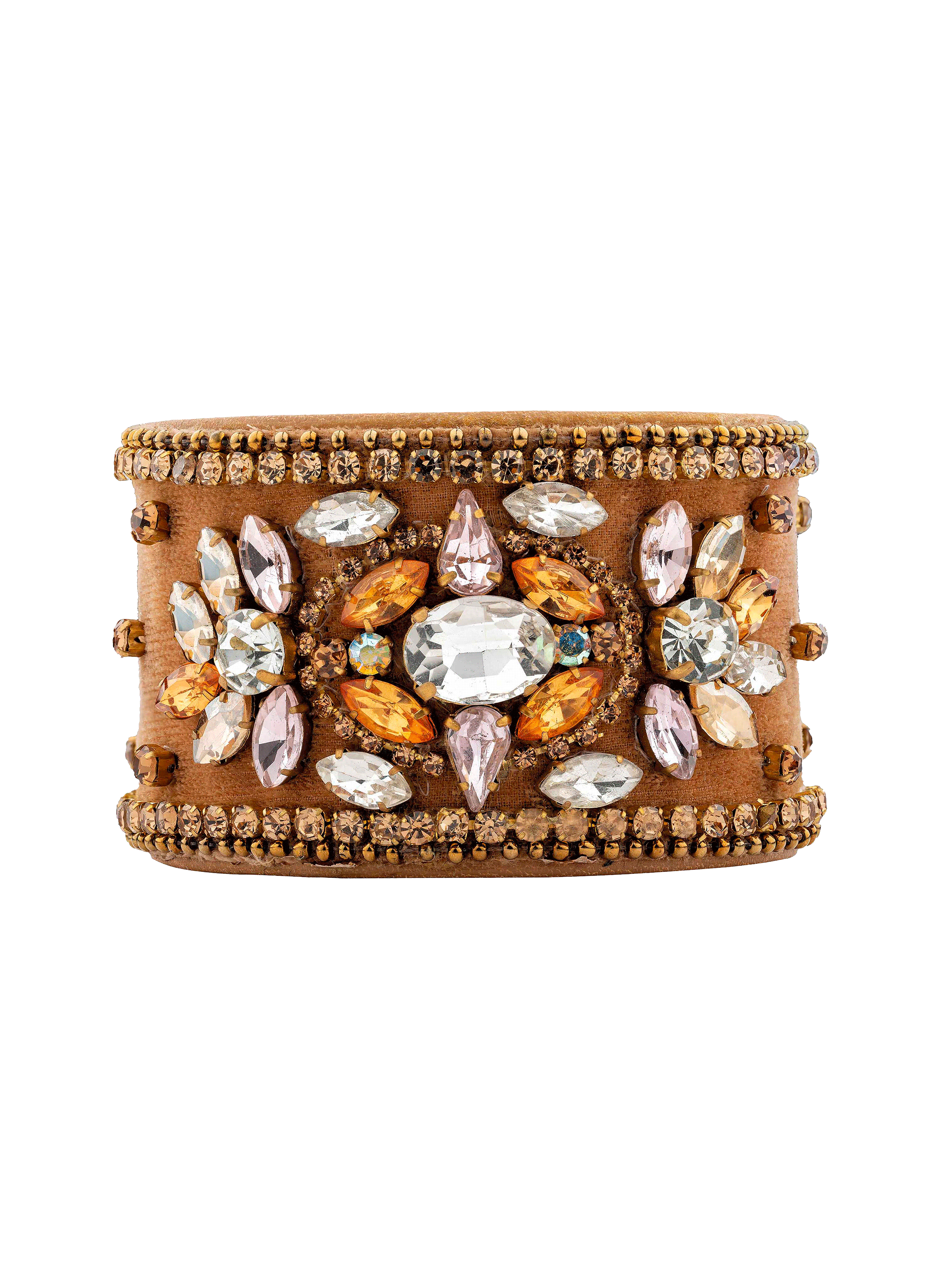 Bracelet manchette réglable avec perles tilia HIPANEMA Marron
