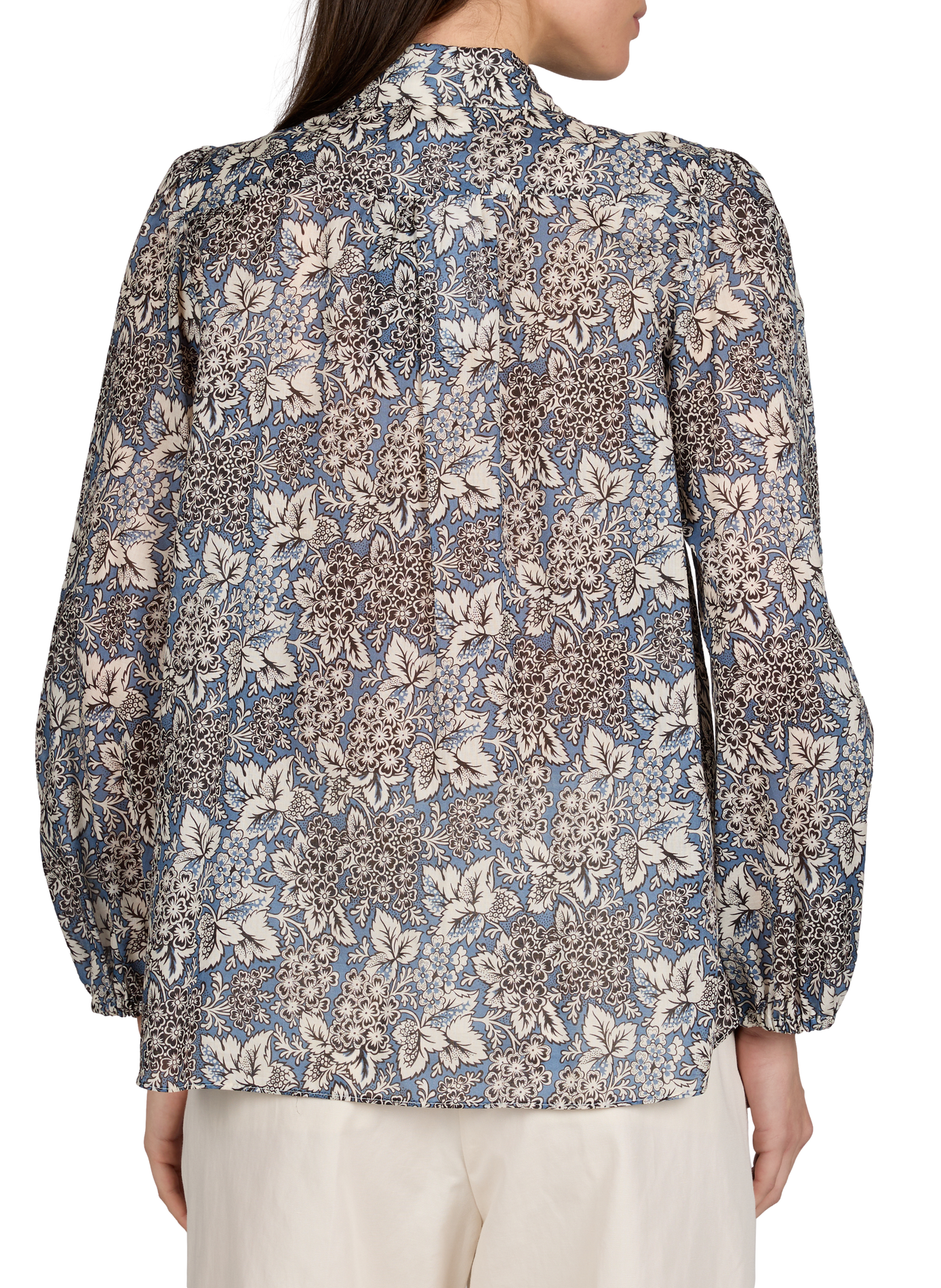 Chemise fleurie en coton MAX MARA WEEK END Bleu