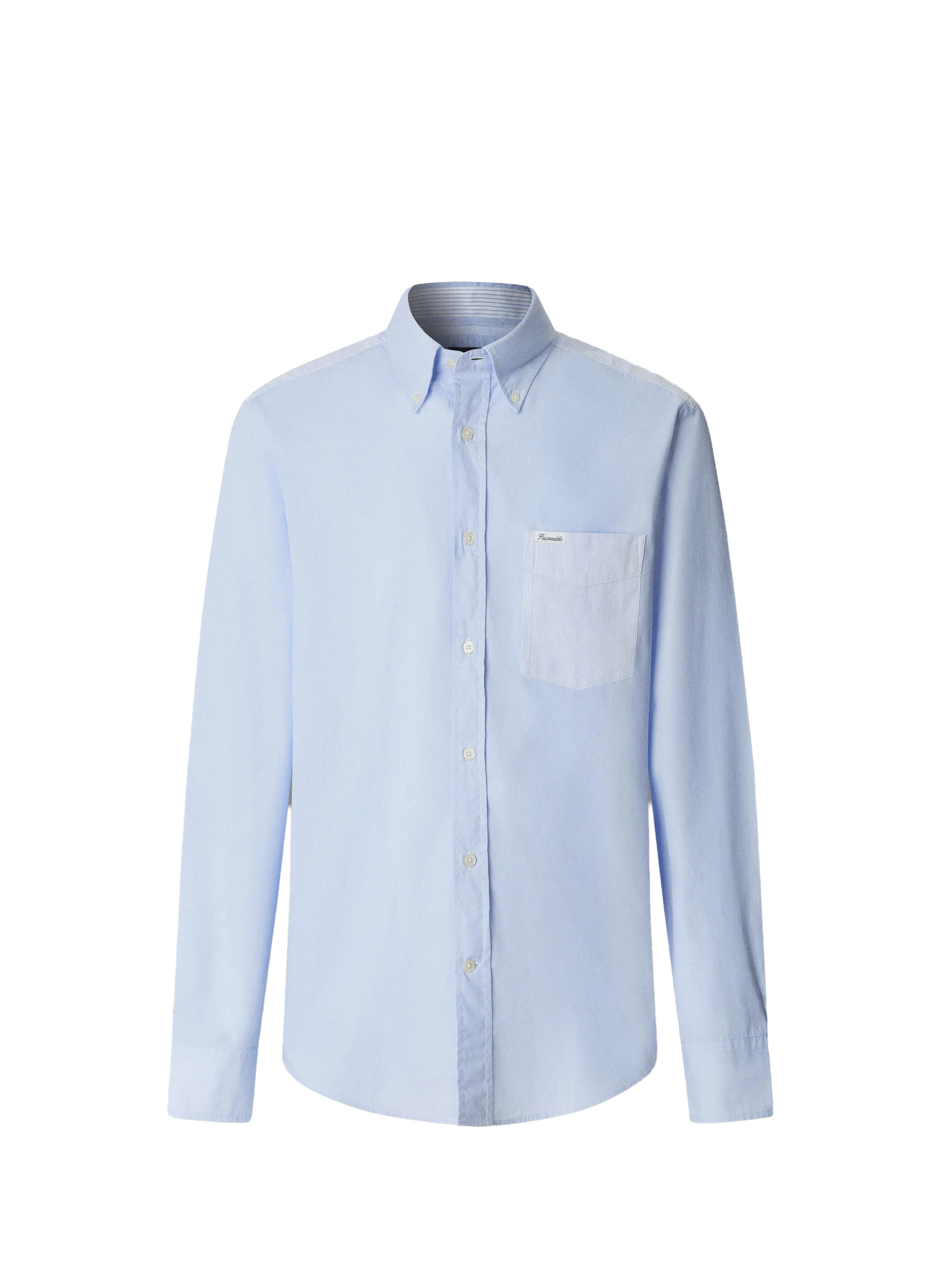 Shirt with embroidered brand logo on the back in cotton FACONNABLE Blue