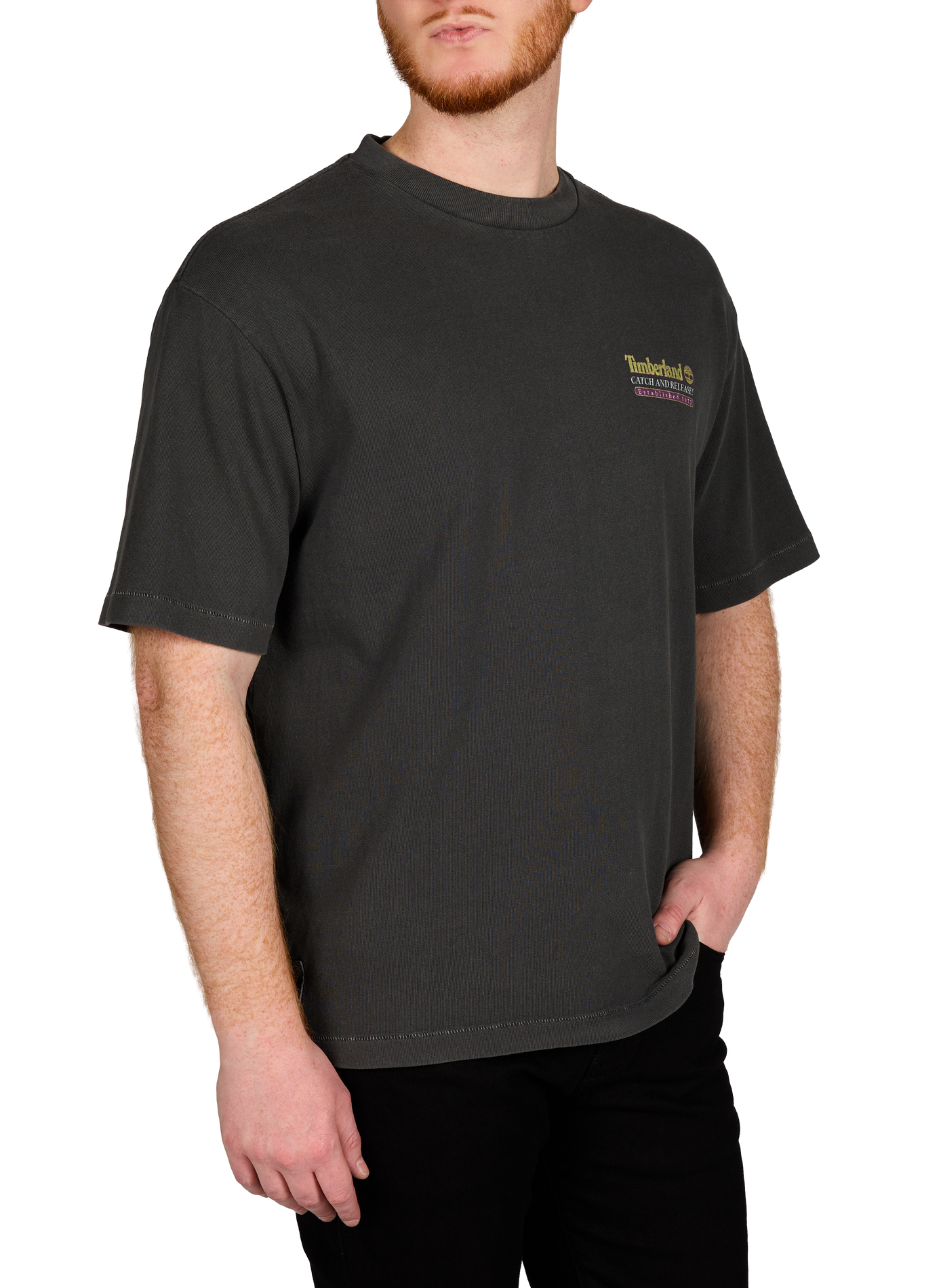 Printed cotton T-shirt TIMBERLAND Black