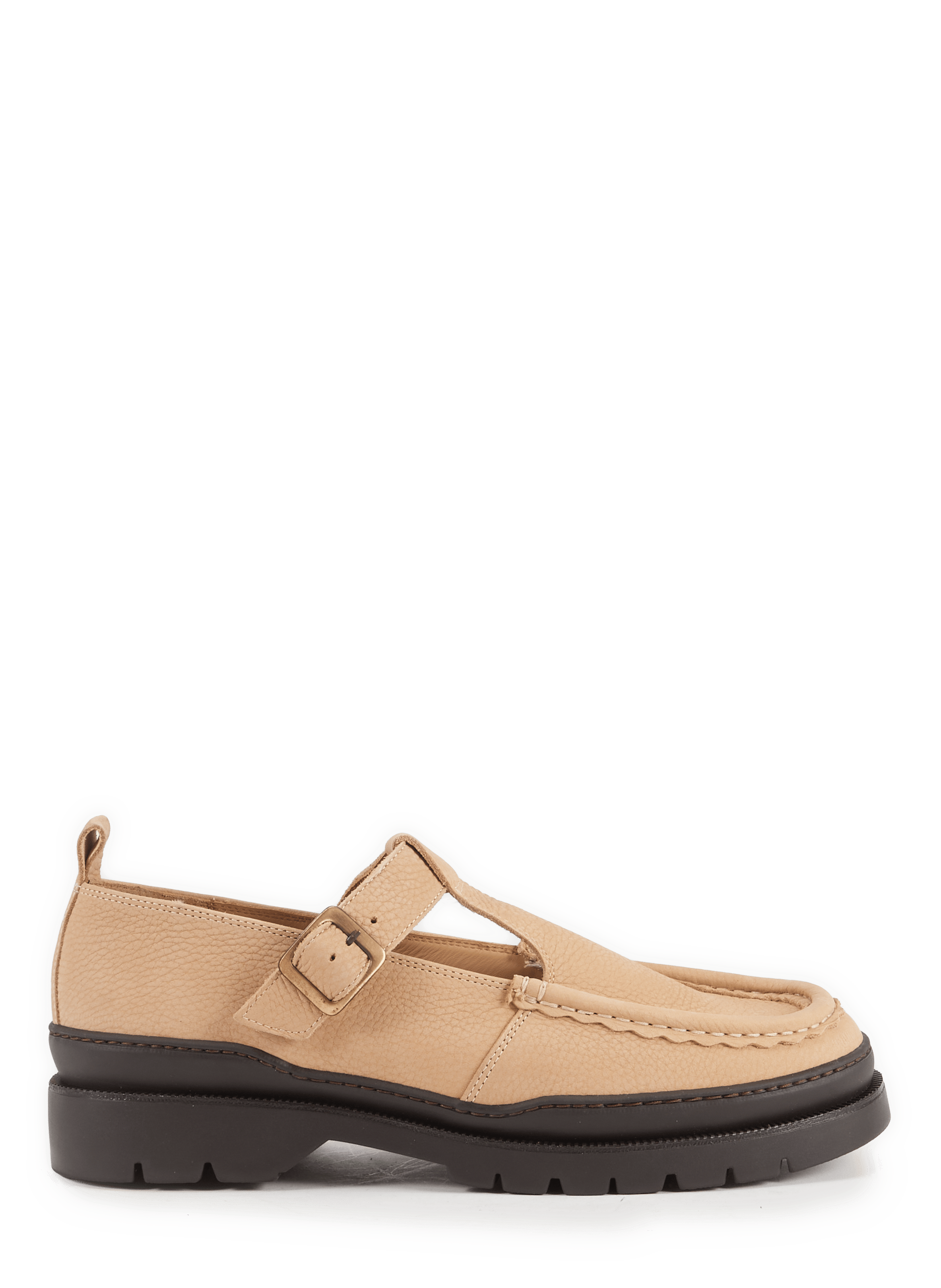 Sandales en cuir grainé KLEMAN Beige