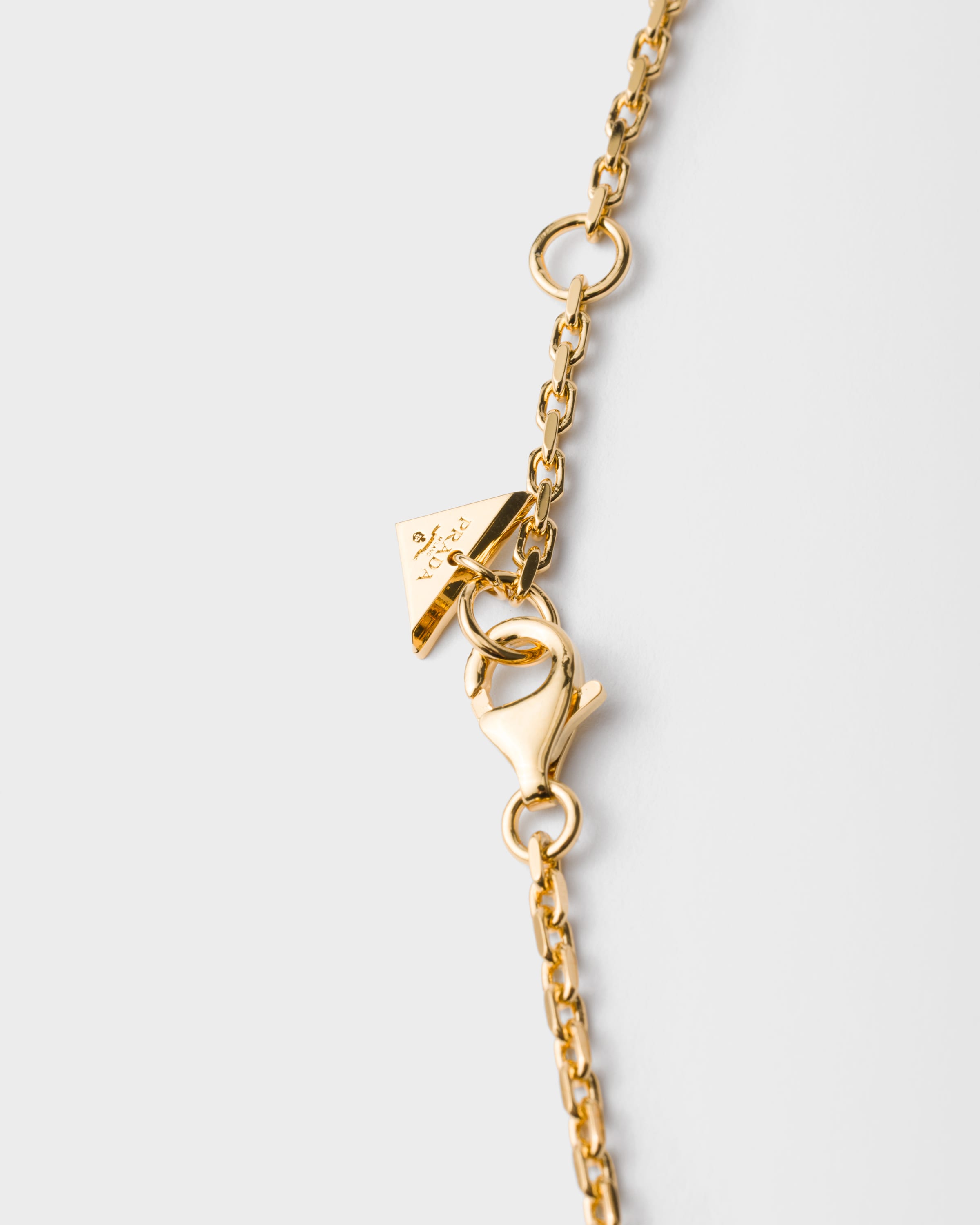 Collier en métal PRADA Argent