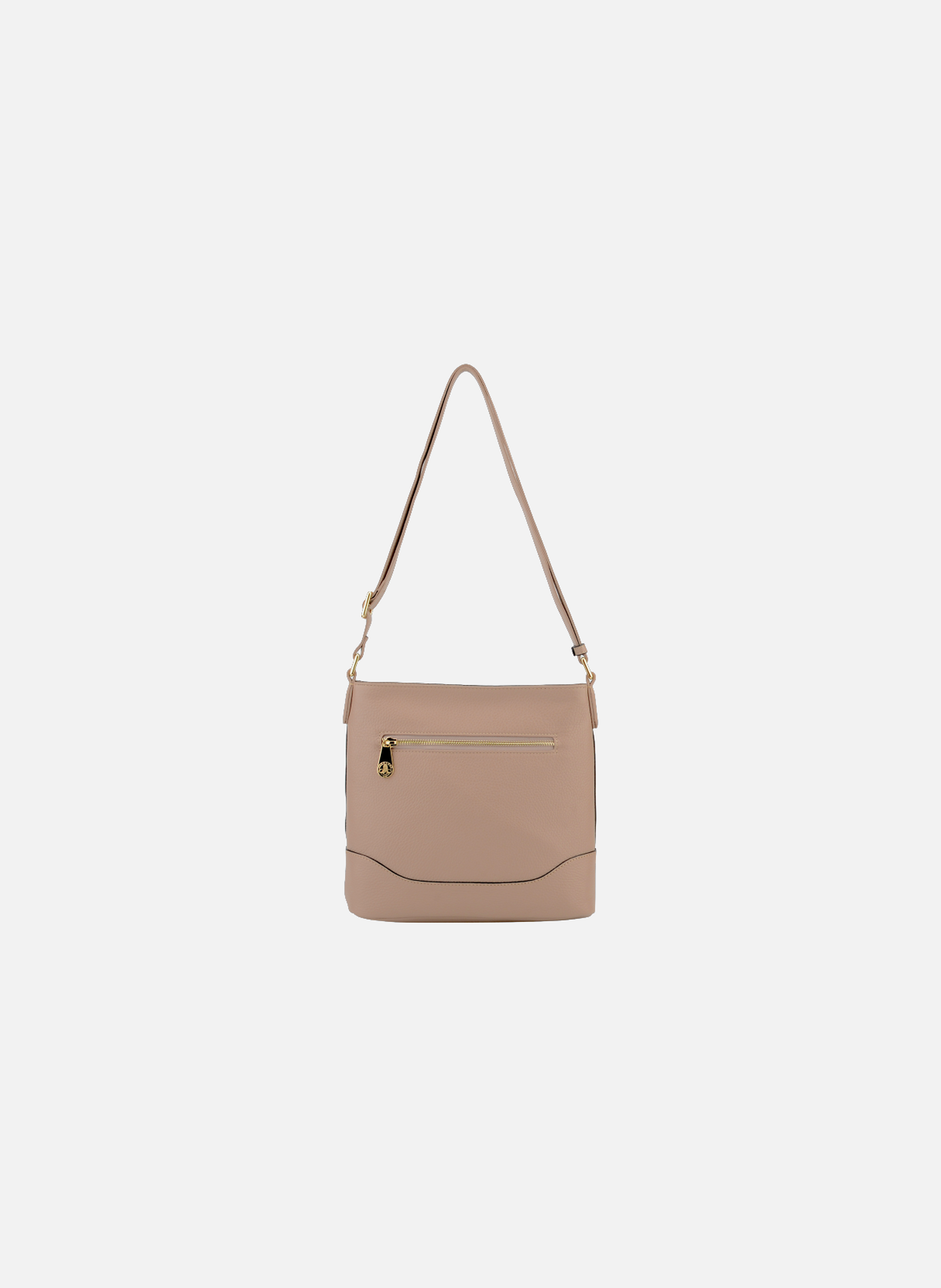 110 magnet | sac porté croisé en cuir de veau grainé POURCHET Marron