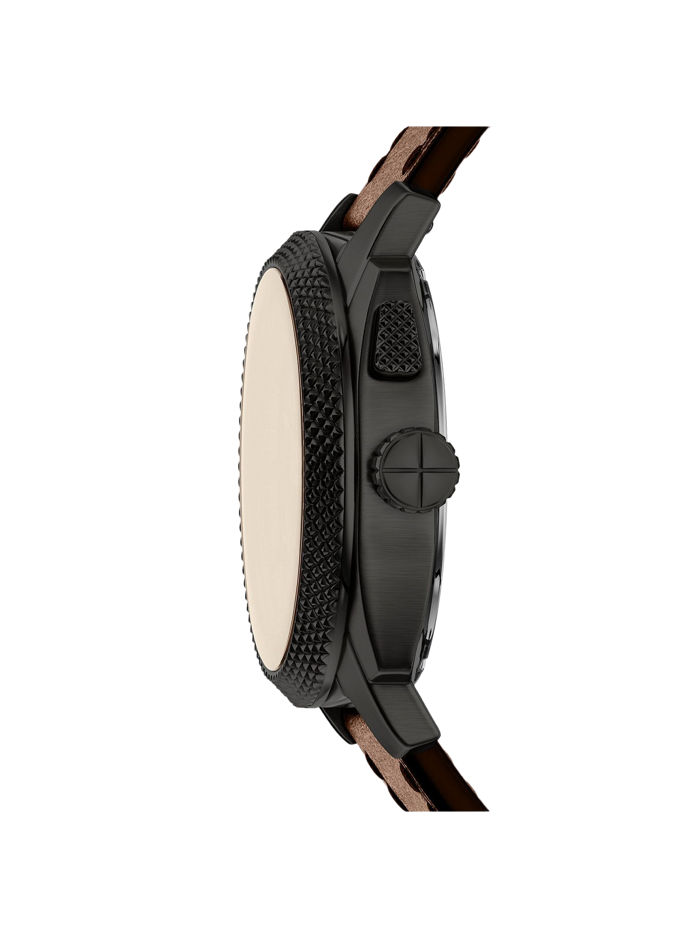 Montre quartz Machine Bic Tic en cuir FOSSIL Noir